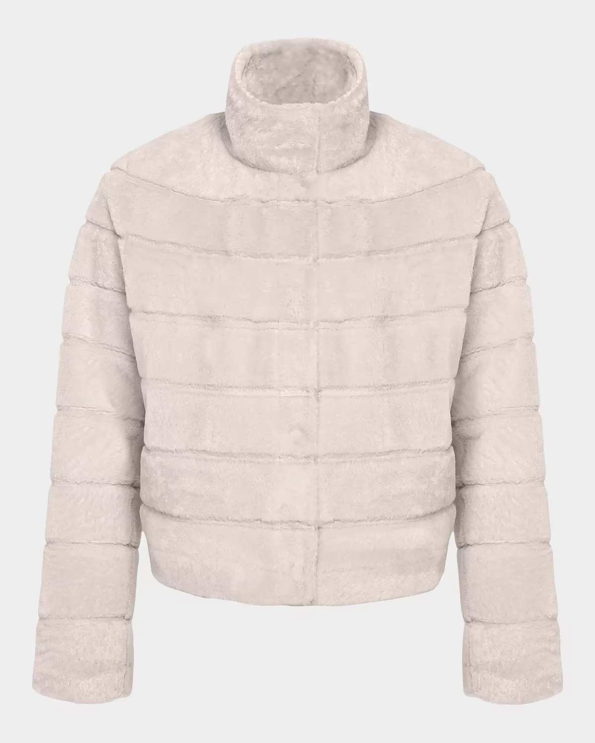Reversible Textured Lamb Shearling Jacket
