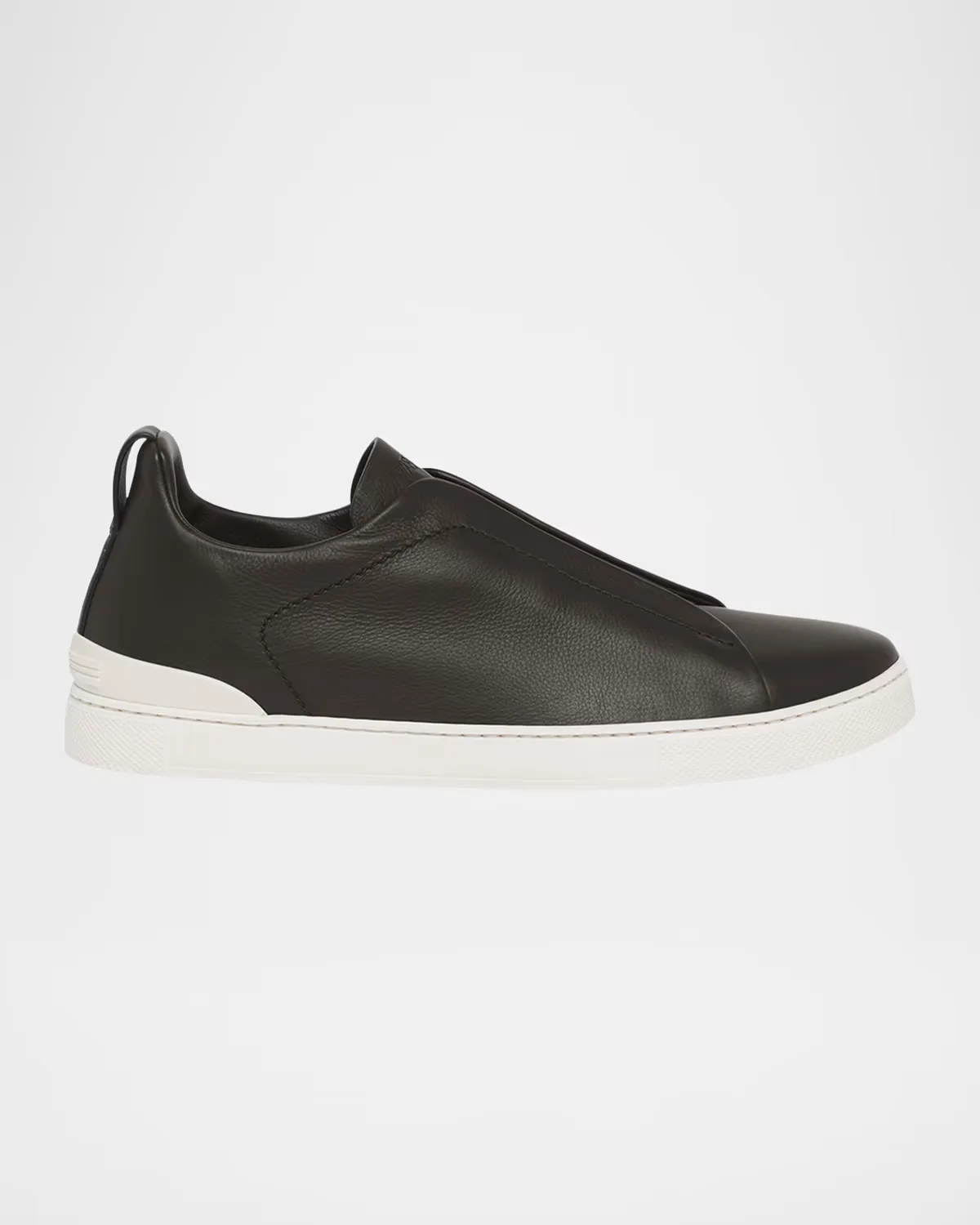 Triple Stitch Deerskin Leather Slip-On Sneakers by ZEGNA