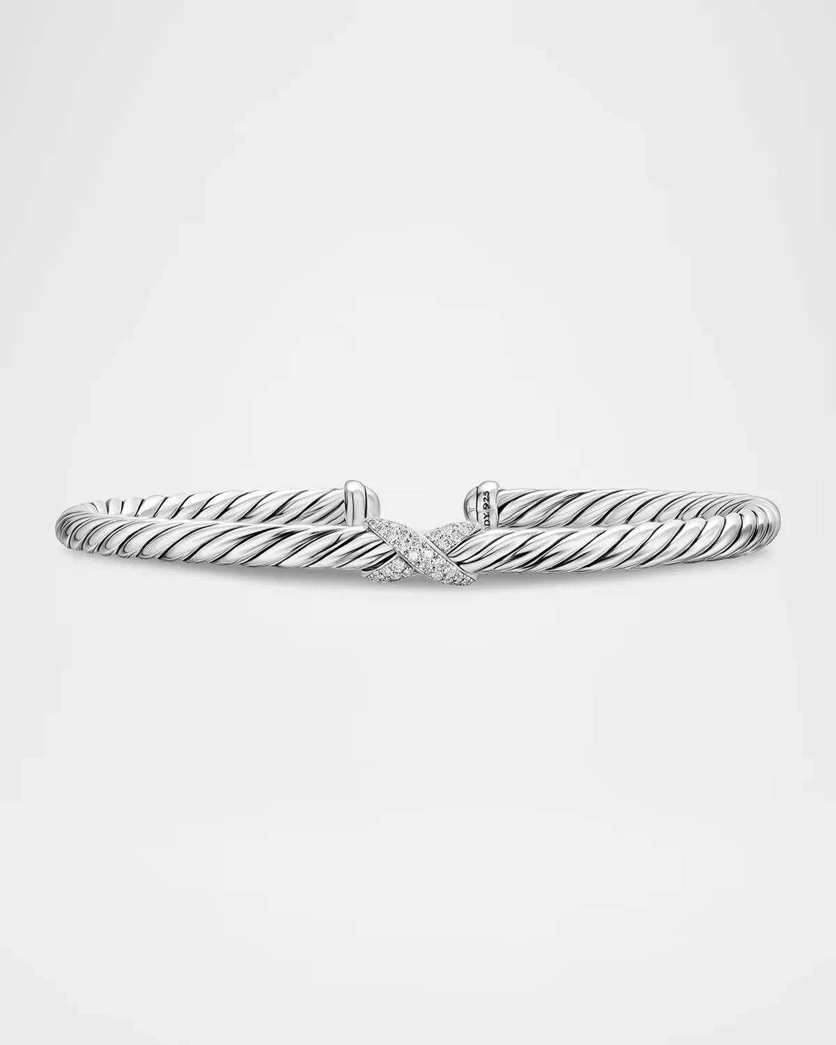 Cable Flex Center Station x Bracelet with Diamonds in Silver, 4mm by David Yurman