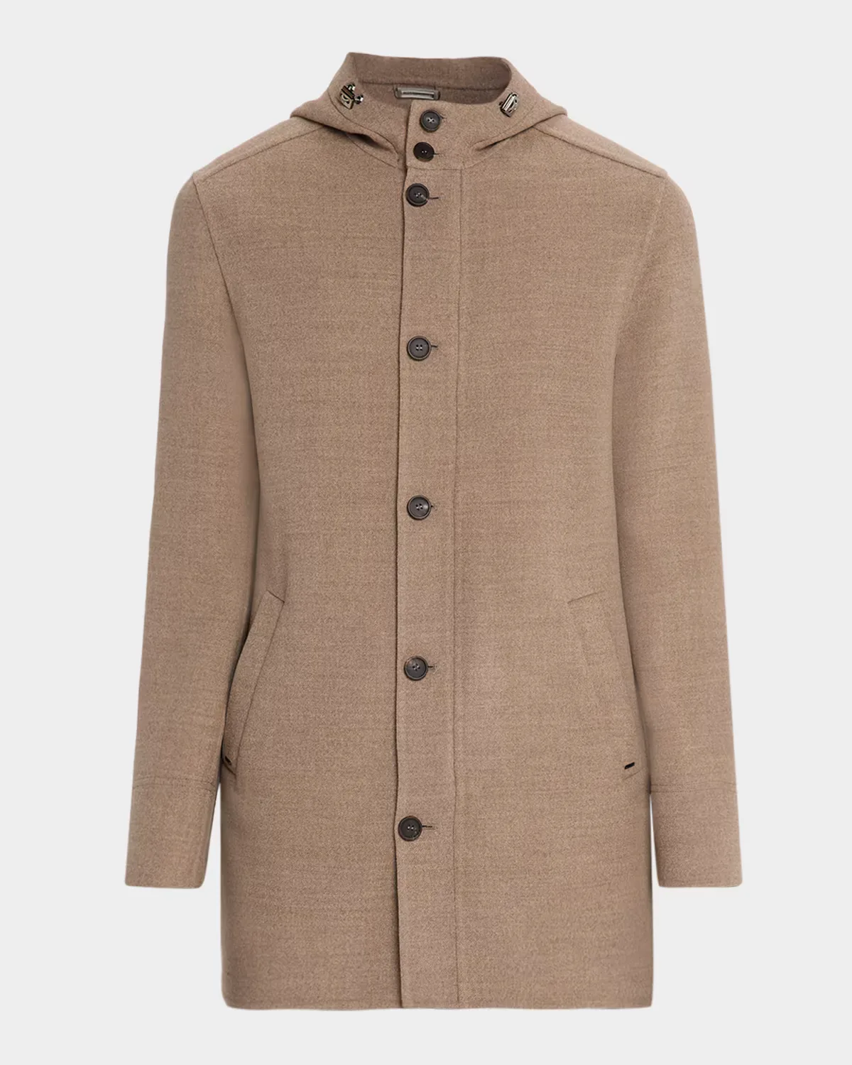Double-Face Wool Hooded Jacket by Stefano Ricci