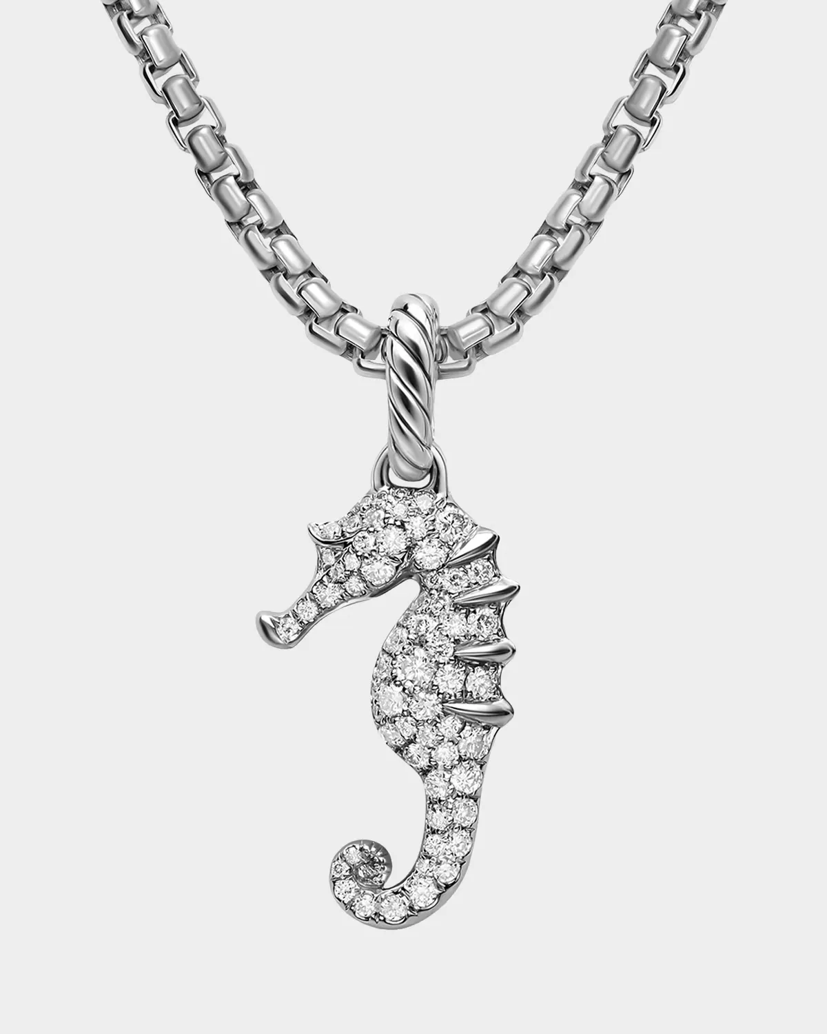 Seahorse Amulet with Diamonds in Silver, 22mm by David Yurman