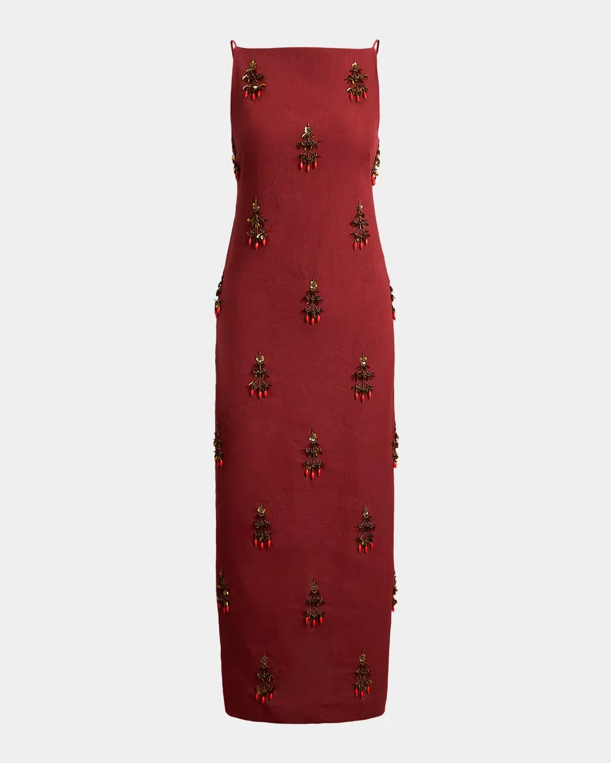 Carla Beaded Linen Maxi Dress by Polo Ralph Lauren