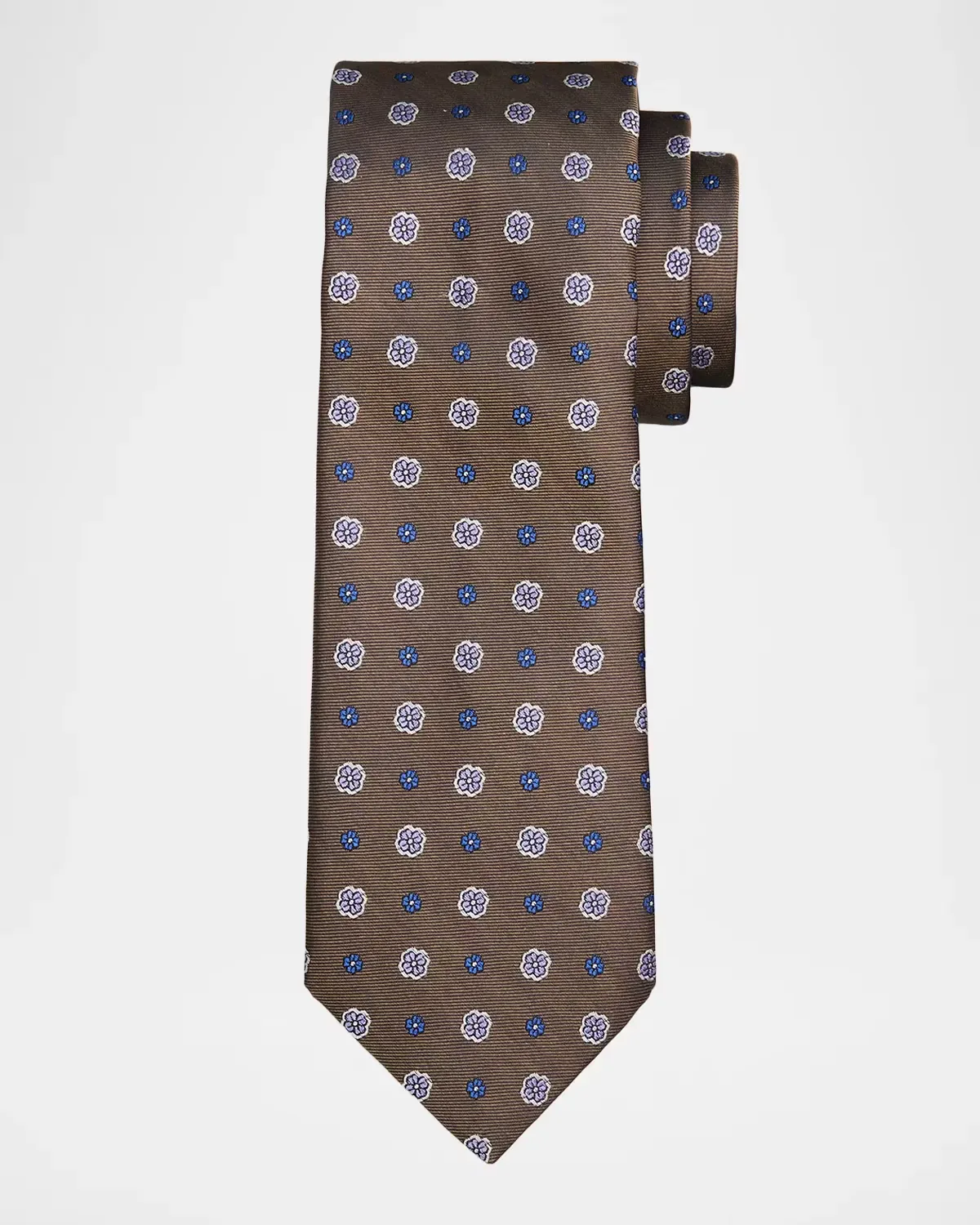 Floral Medallion Silk Tie by Canali