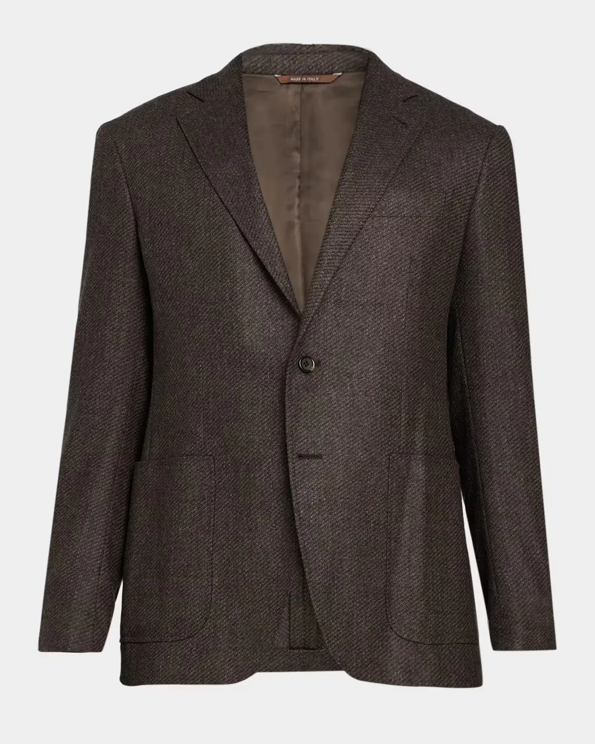 Kei Wool Jacquard Single-Breasted Sport Coat by Canali