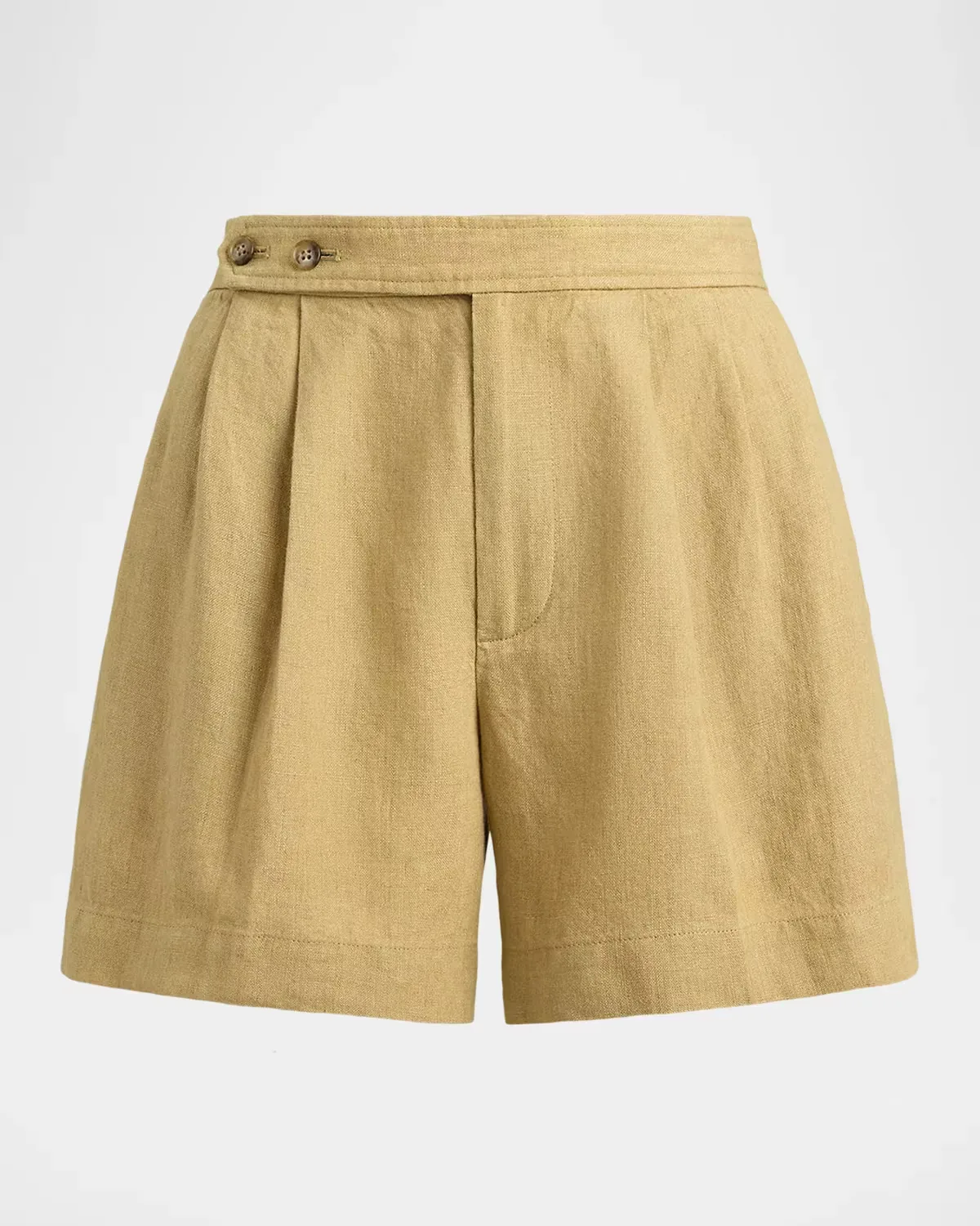 Pleated Delave Linen Shorts by Polo Ralph Lauren