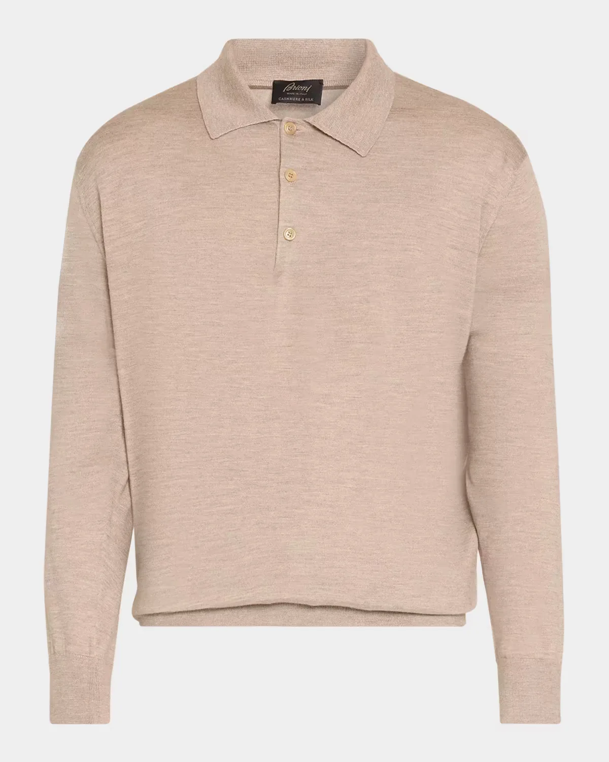 Cashmere-Silk Polo Sweater by Brioni