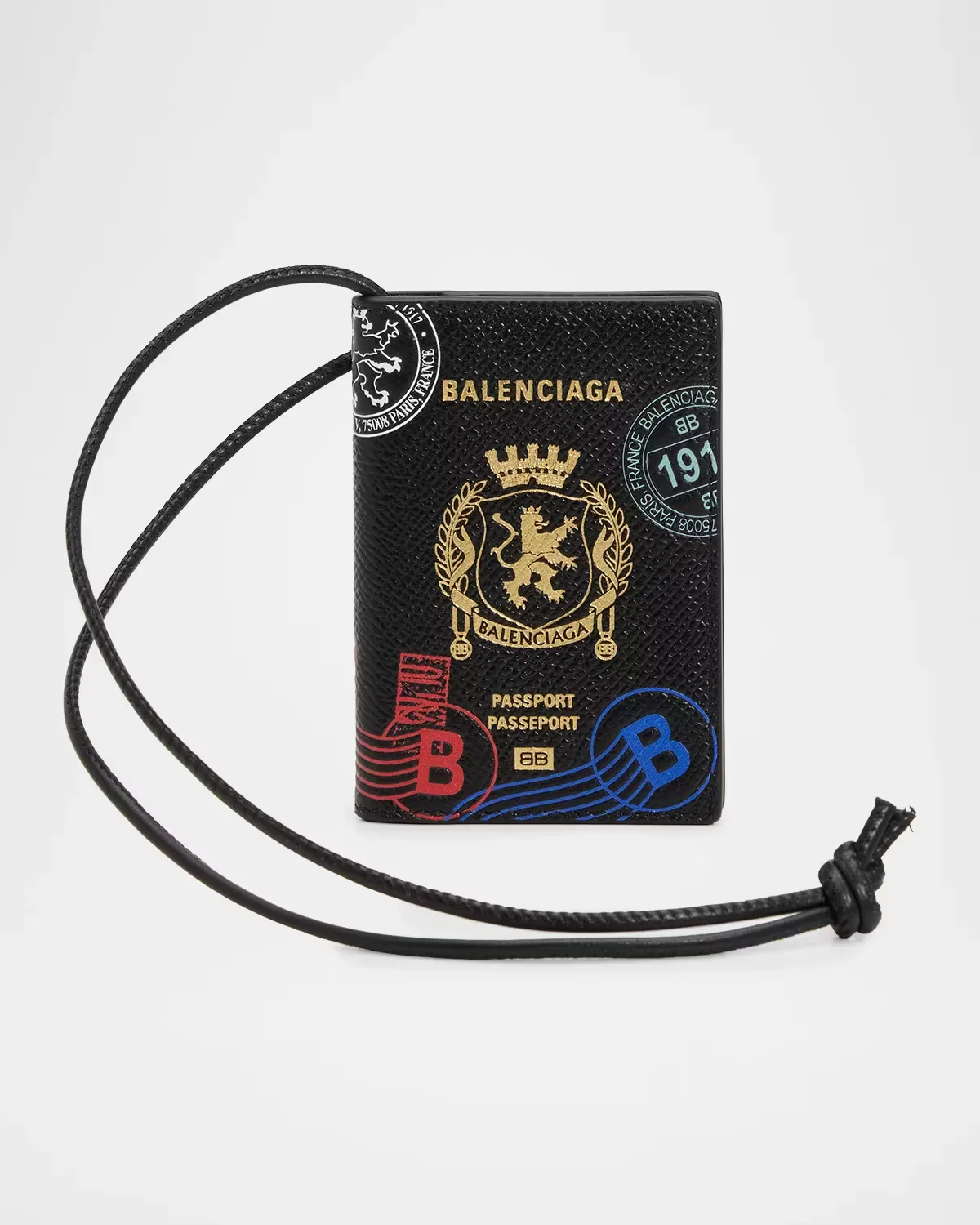 Leather Passport Card Holder by Balenciaga
