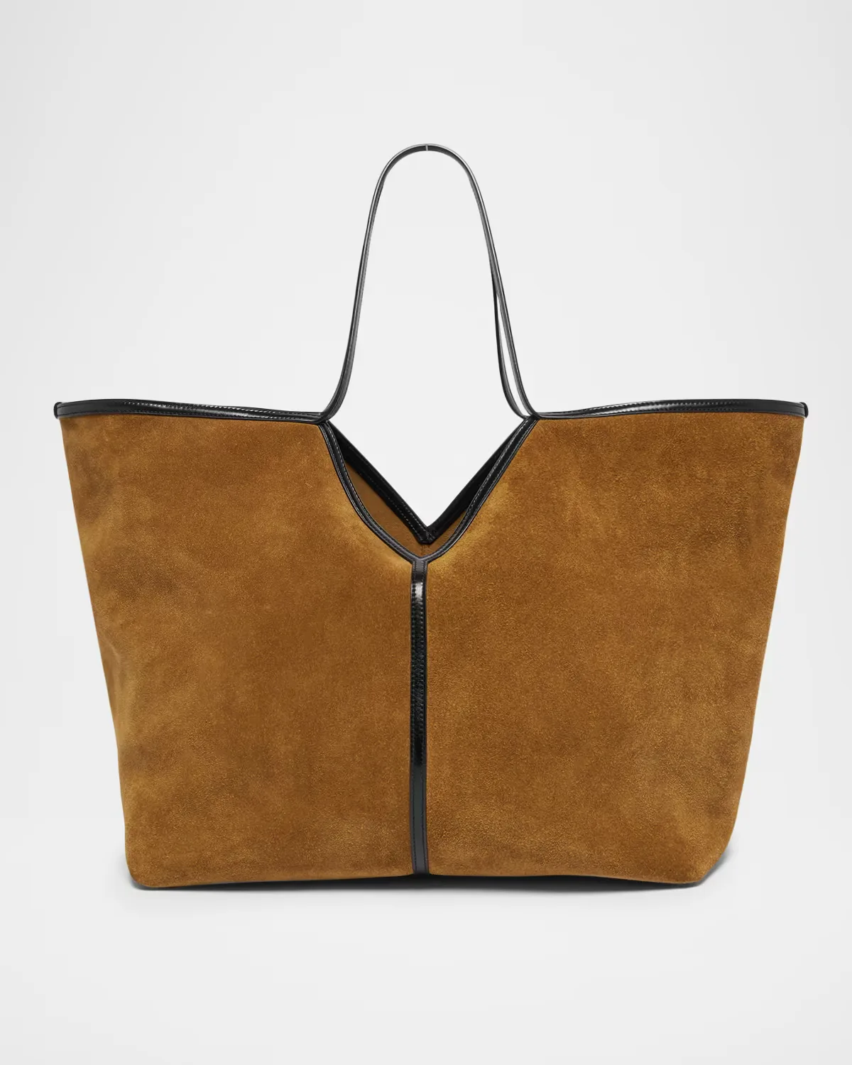 Y-Stitch Suede Tote Bag