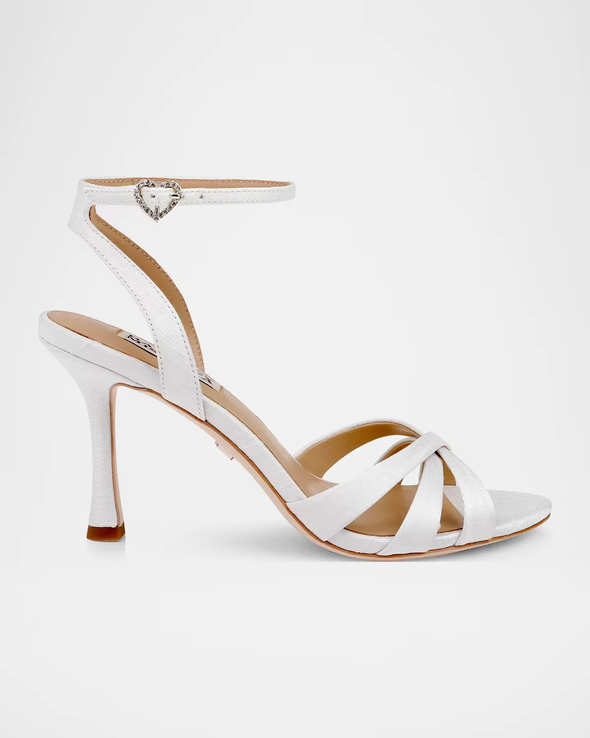 75mm Xeilani Leather Ankle-Strap Sandals by Badgley Mischka
