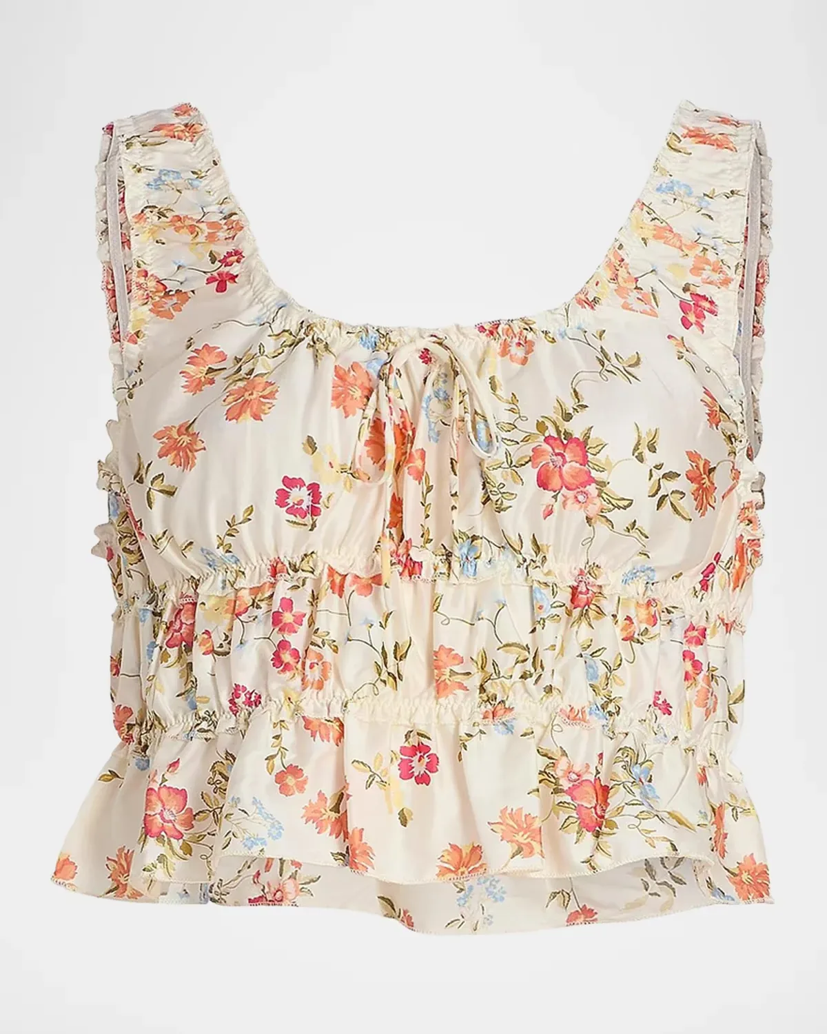 Amber Floral Cotton Crop Camisole by Papinelle