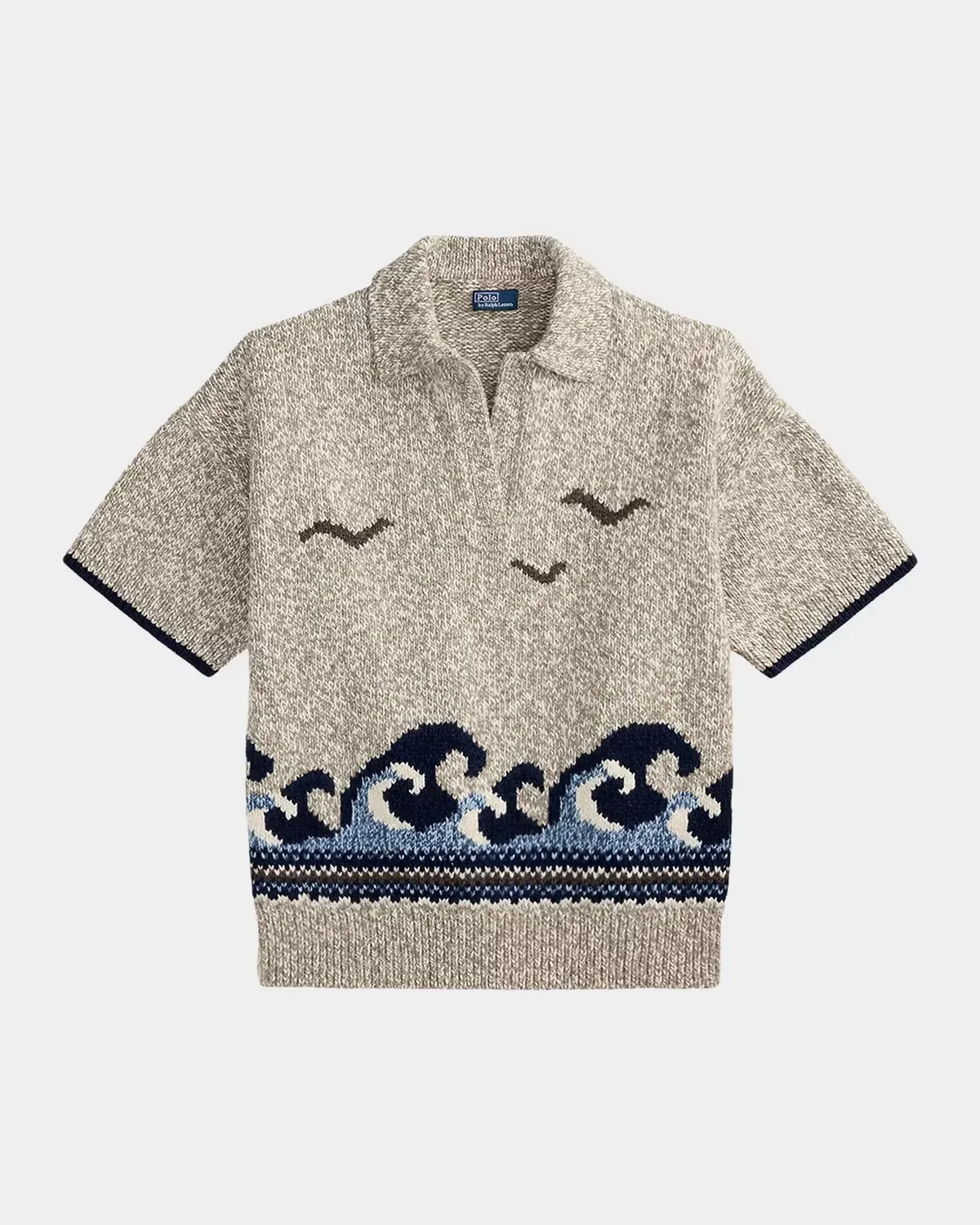 Wave-Motif Wool-Blend Sweater by Polo Ralph Lauren