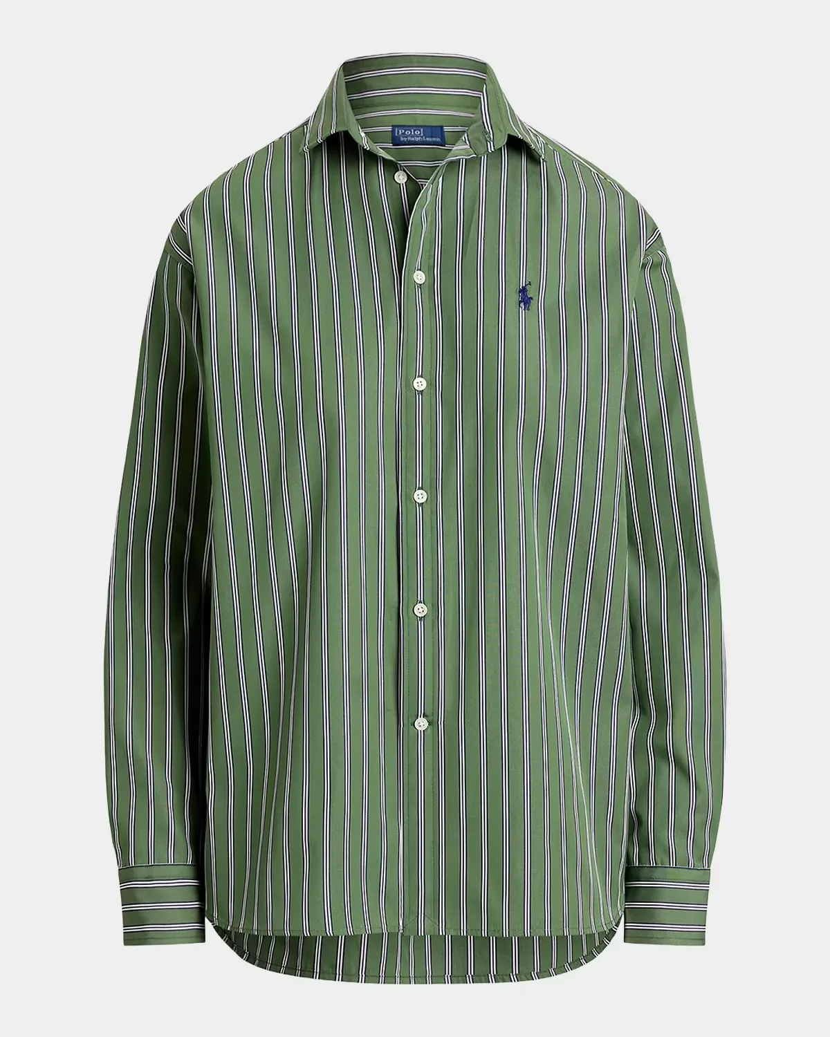 Relaxed Fit Striped Cotton Shirt by Polo Ralph Lauren