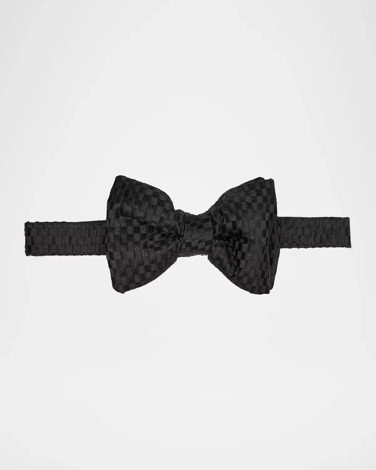 Woven Check Silk Bow Tie by Tom Ford