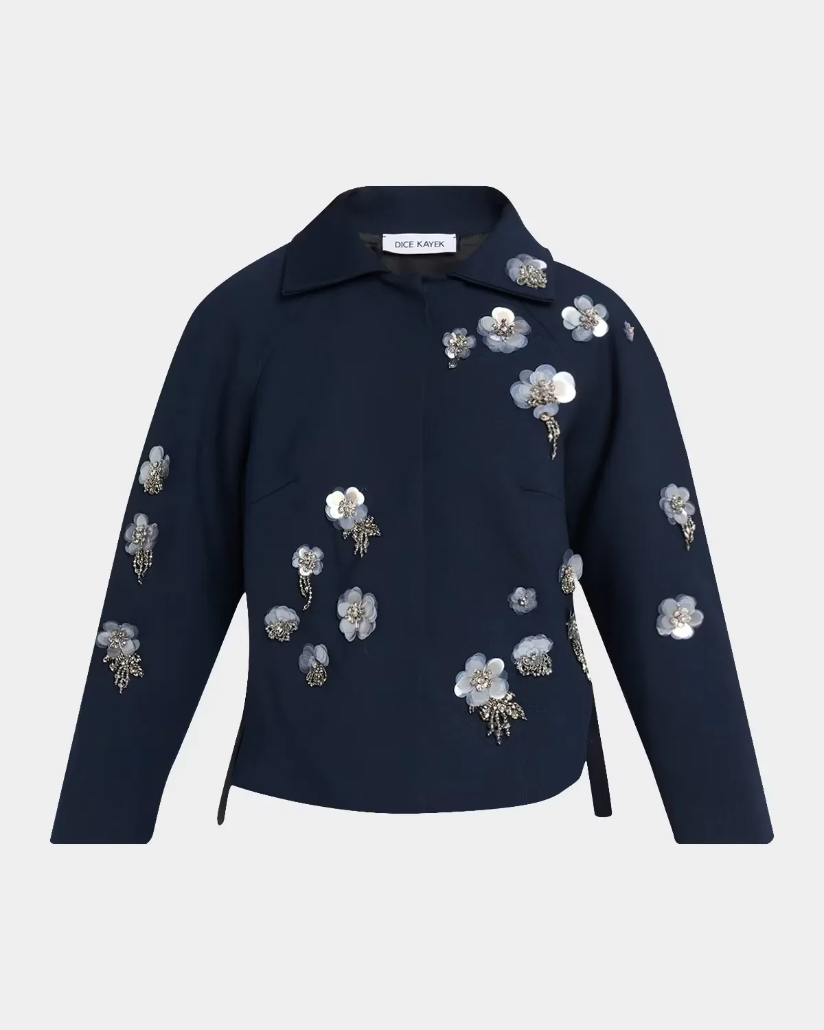 Embellished Wool Twill Boxy Shirt Jacket by Dice Kayek