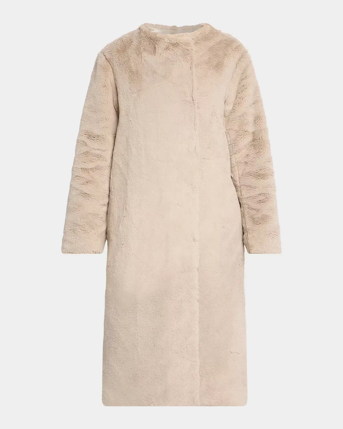 Faux Fur Long Car Coat by MARIA MCMANUS