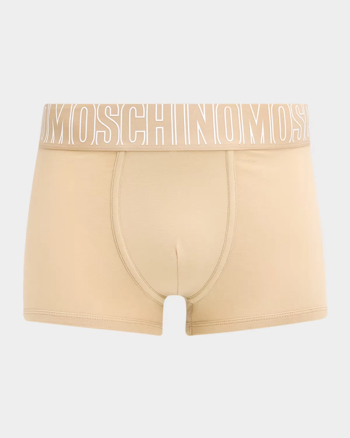Rubber Logo Stretch-Cotton Boxer Briefs by Moschino