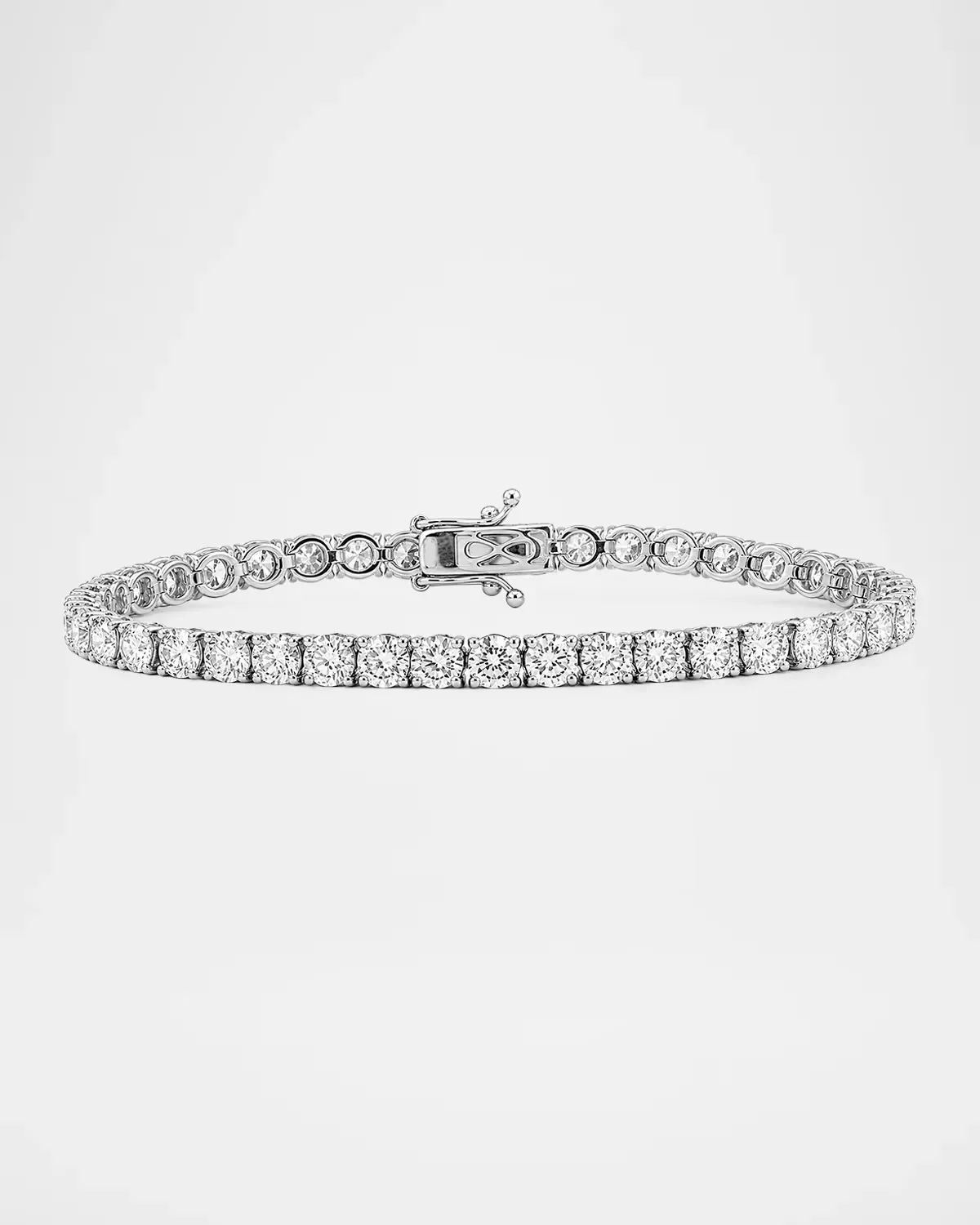 Lab-Grown Diamond 18K White Gold Prong-Set Tennis Bracelet, 10.0tcw by Lab Grown Diamonds