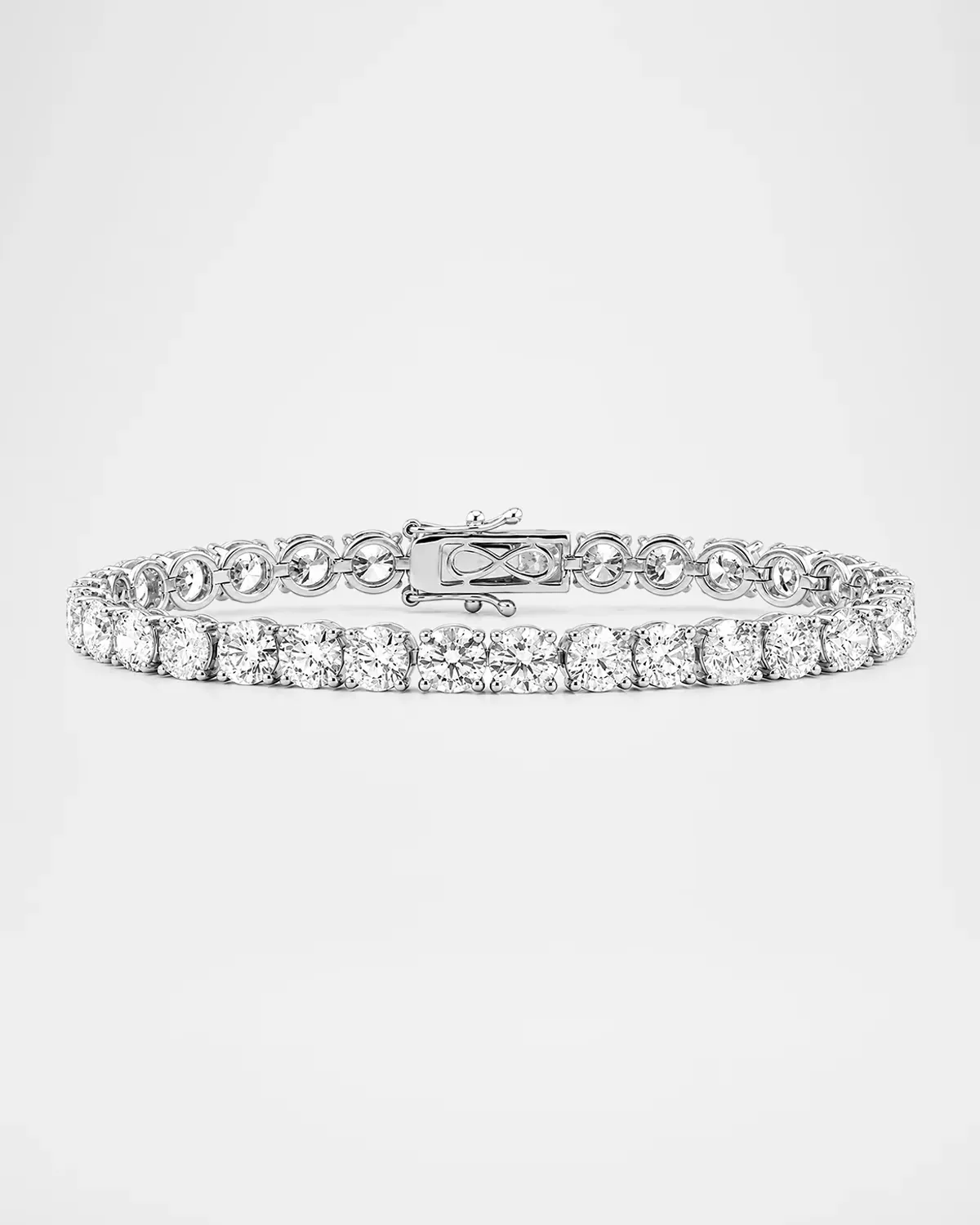 Lab-Grown Diamond 18K White Gold Tennis Bracelet, 20.0tcw by Lab Grown Diamonds