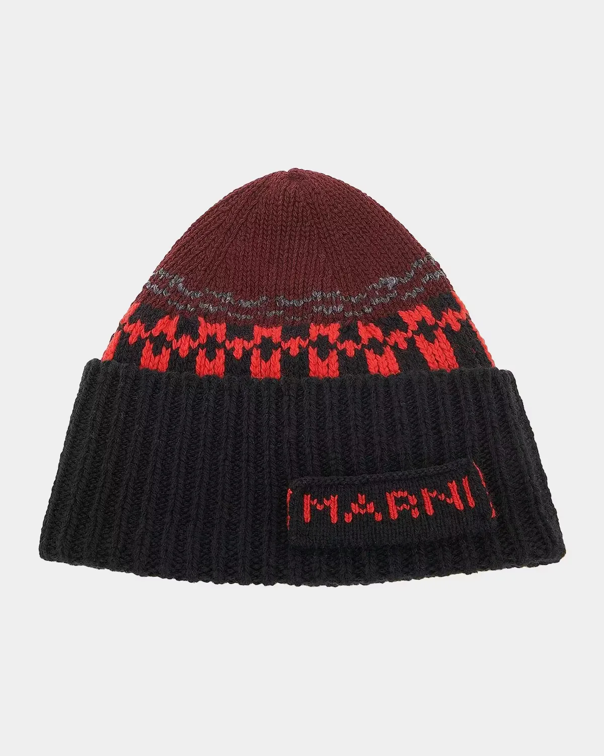 Logo-Knit Jacquard Wool Beanie by Marni