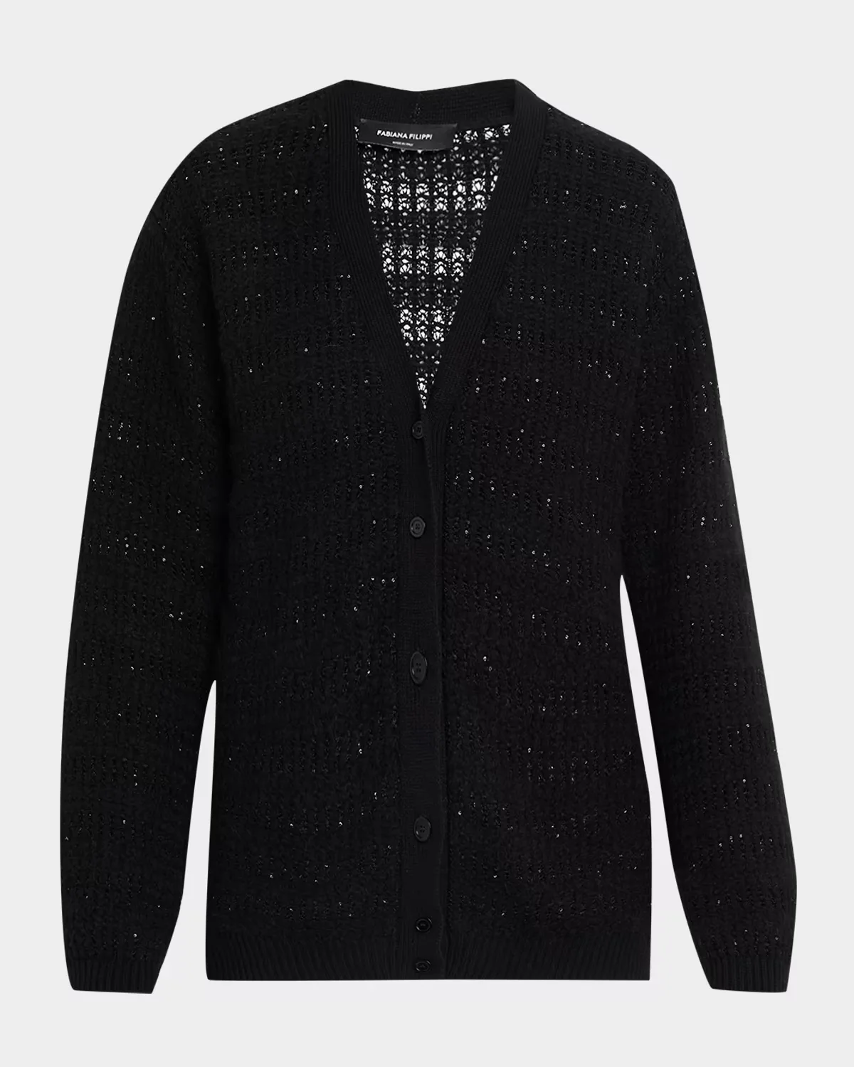 Sequin Wool-Mohair Cardigan by Fabiana Filippi