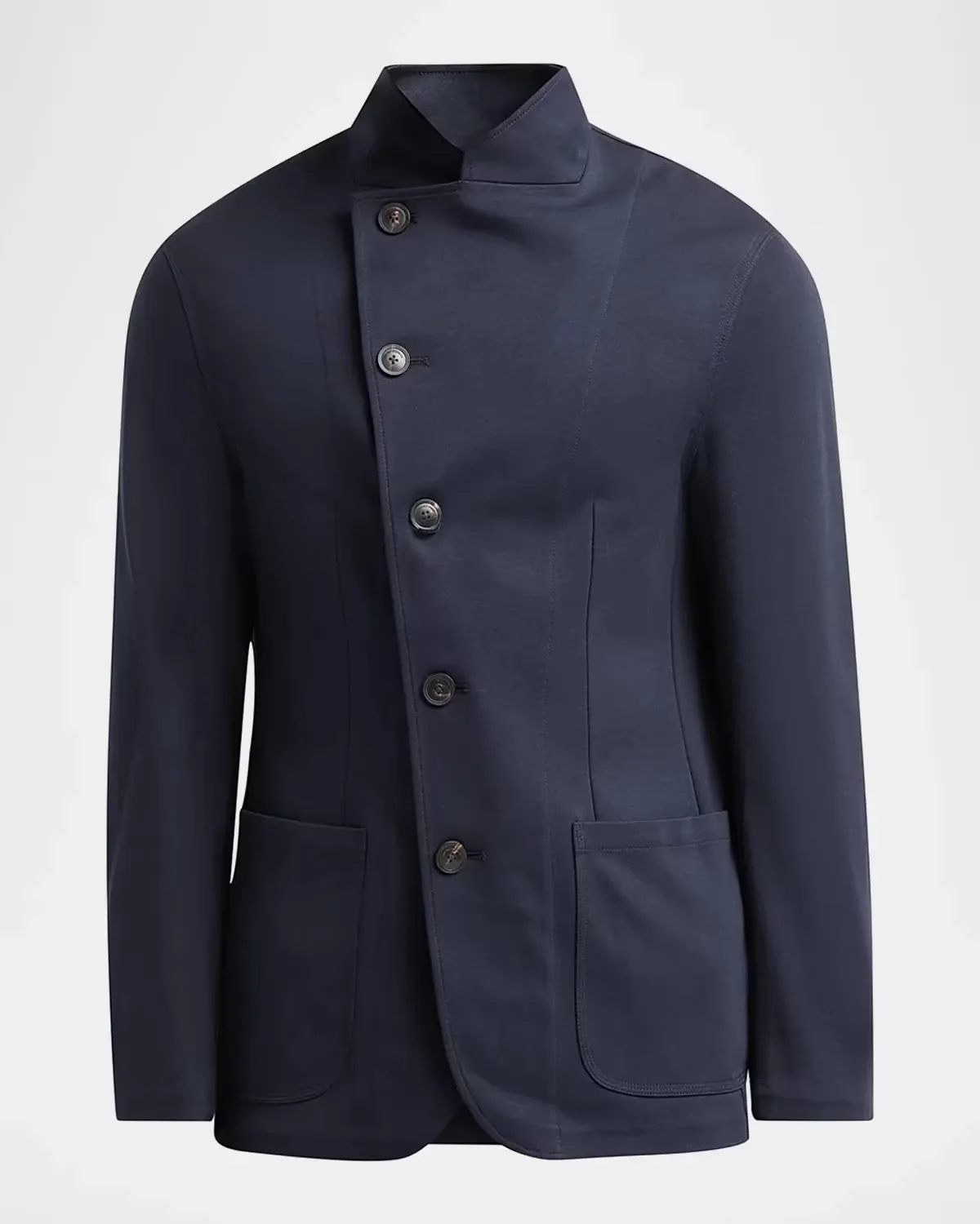 Asymmetric Stretch Jersey Jacket by Armani