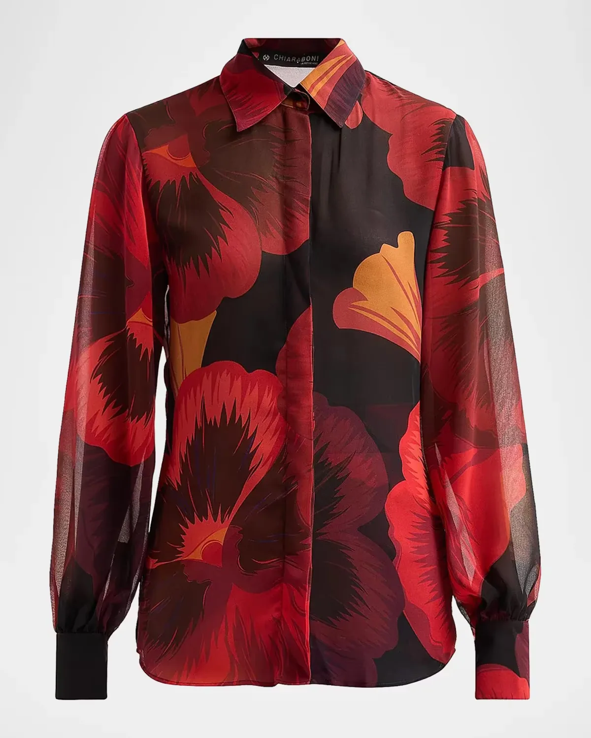 Ajap Floral Georgette Blouse by Chiara Boni La Petite Robe