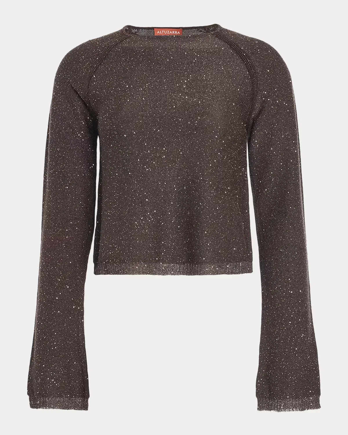 Woody Paillette Wool Fared-Sleeve Sweater by Altuzarra