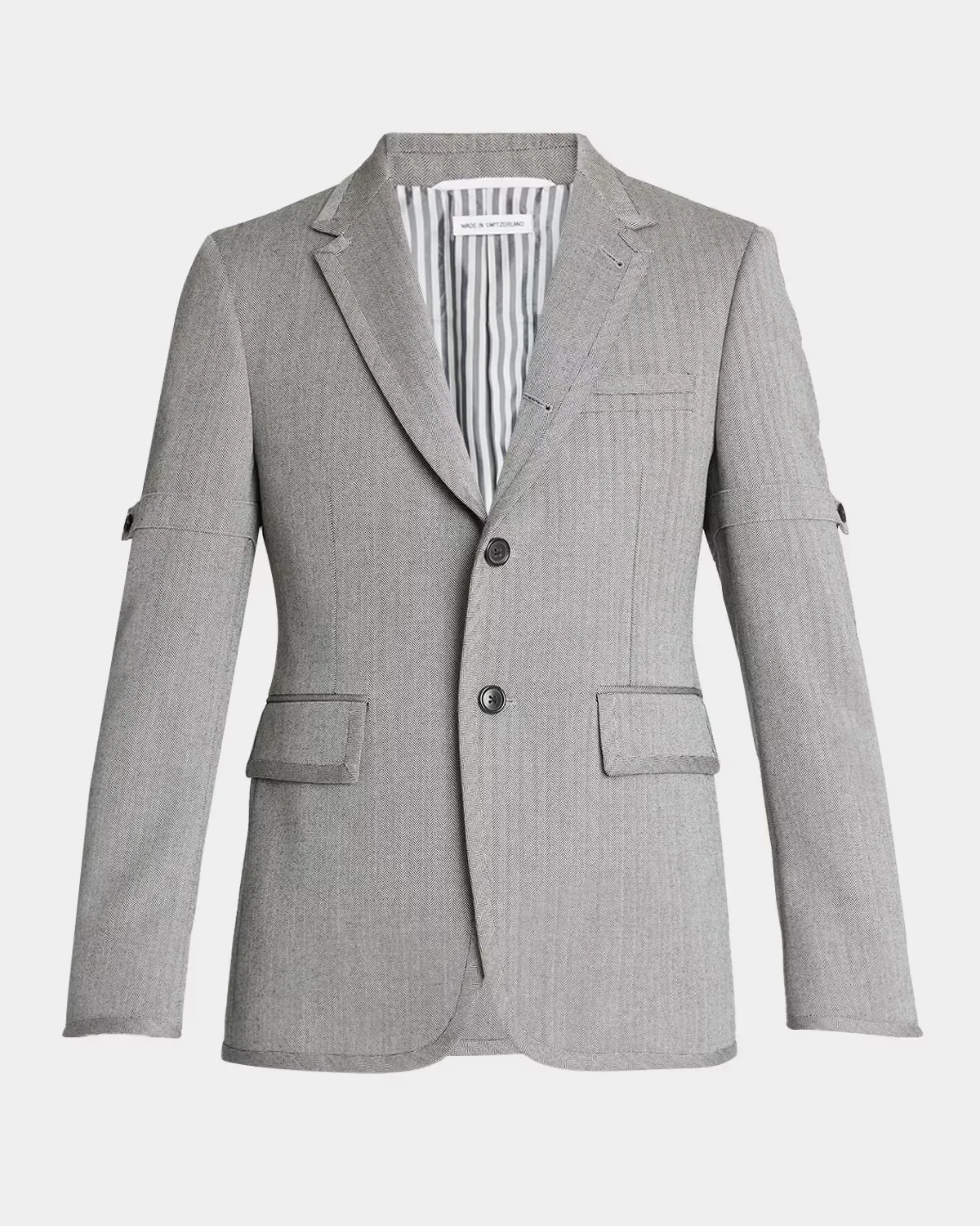 Fit 1 Herringbone Wool Single-Breasted Sport Coat by Thom Browne