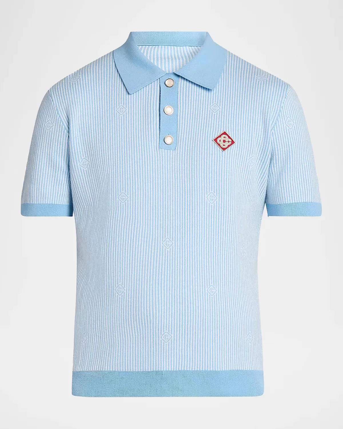 Pinstripe Cotton Polo Shirt by Casablanca