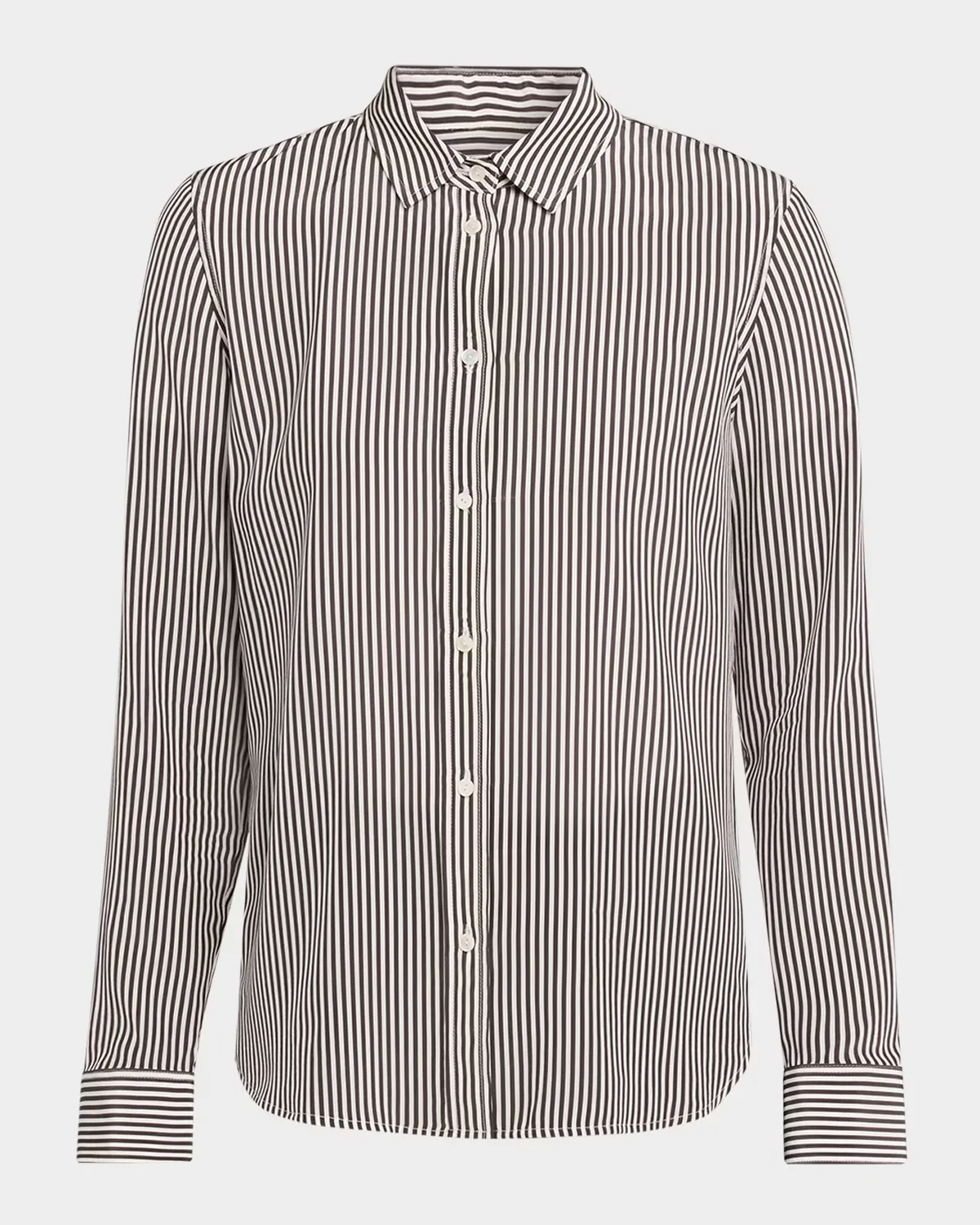 Spotted Silk Button-Down Blouse by Nili Lotan