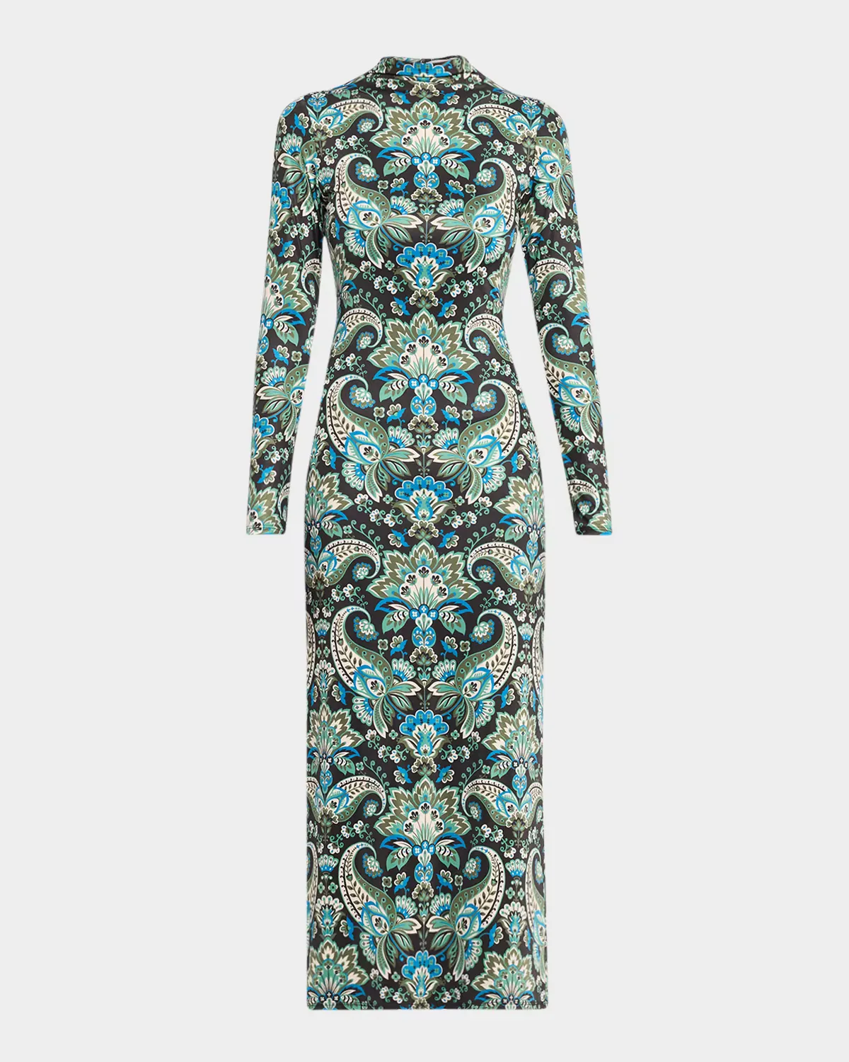 Mitra High-Neck Midi Dress by Misa