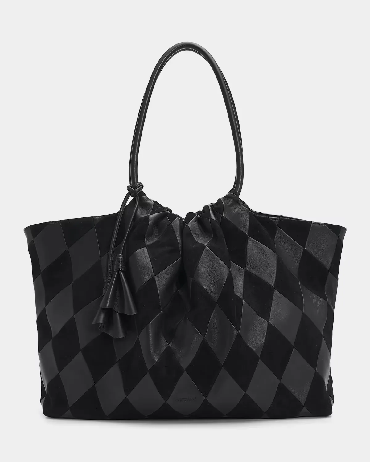Cloud 91 Suede & Leather Checkerboard Shopper by Zimmermann