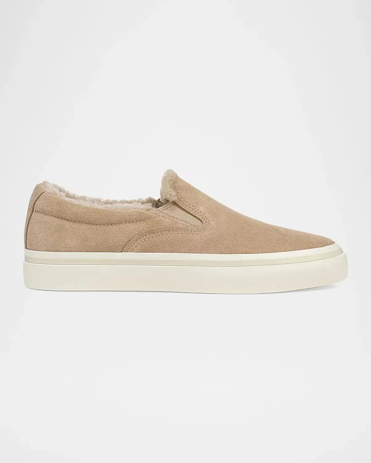 Blair Suede & Shearling Slip-On Sneakers by Vince
