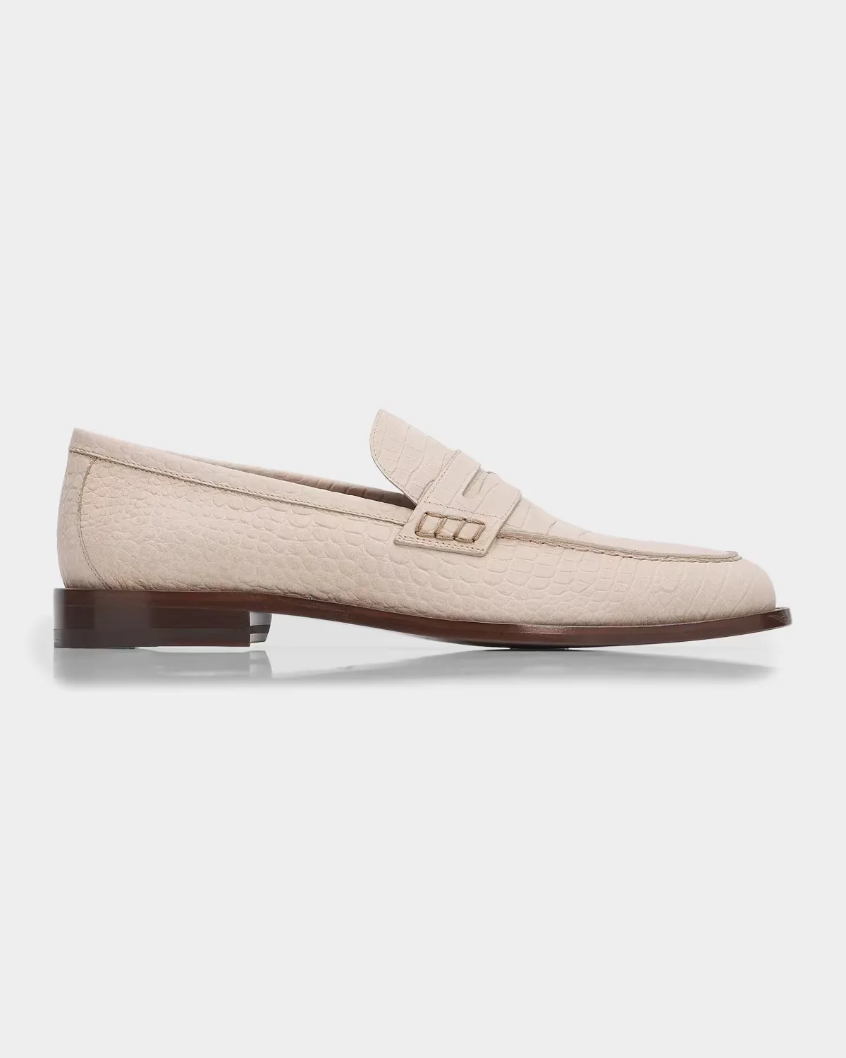 Perry Crocodile-Embossed Leather Loafers by Manolo Blahnik