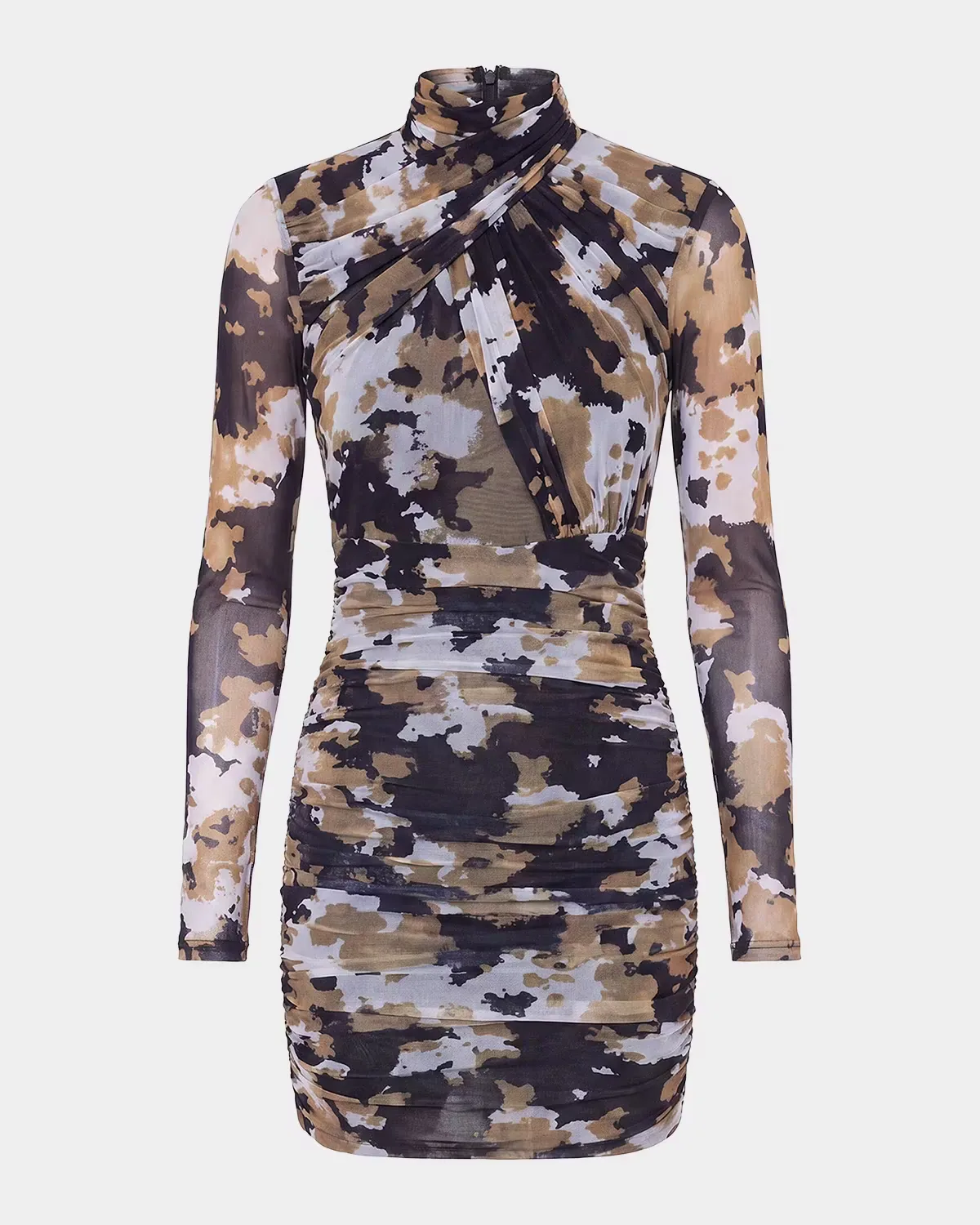 Kaia Mesh Gathered Mini Dress by NICHOLAS