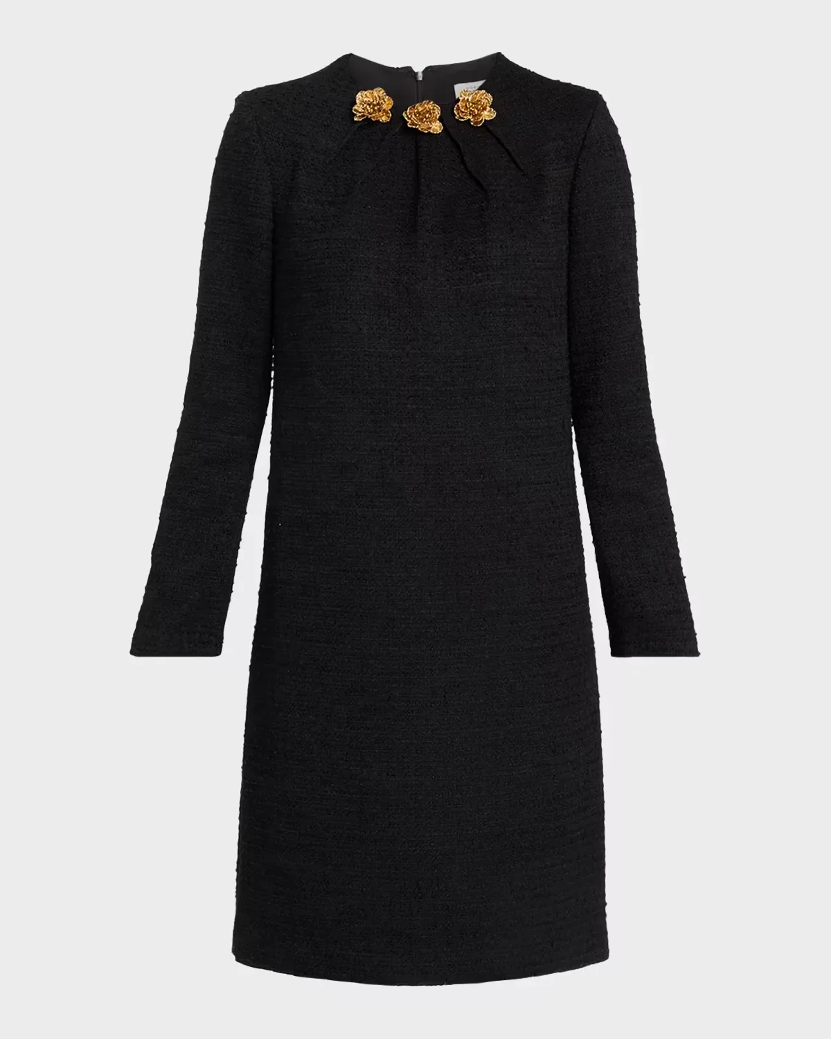Floral Applique Tweed Shift Dress by Teri Jon