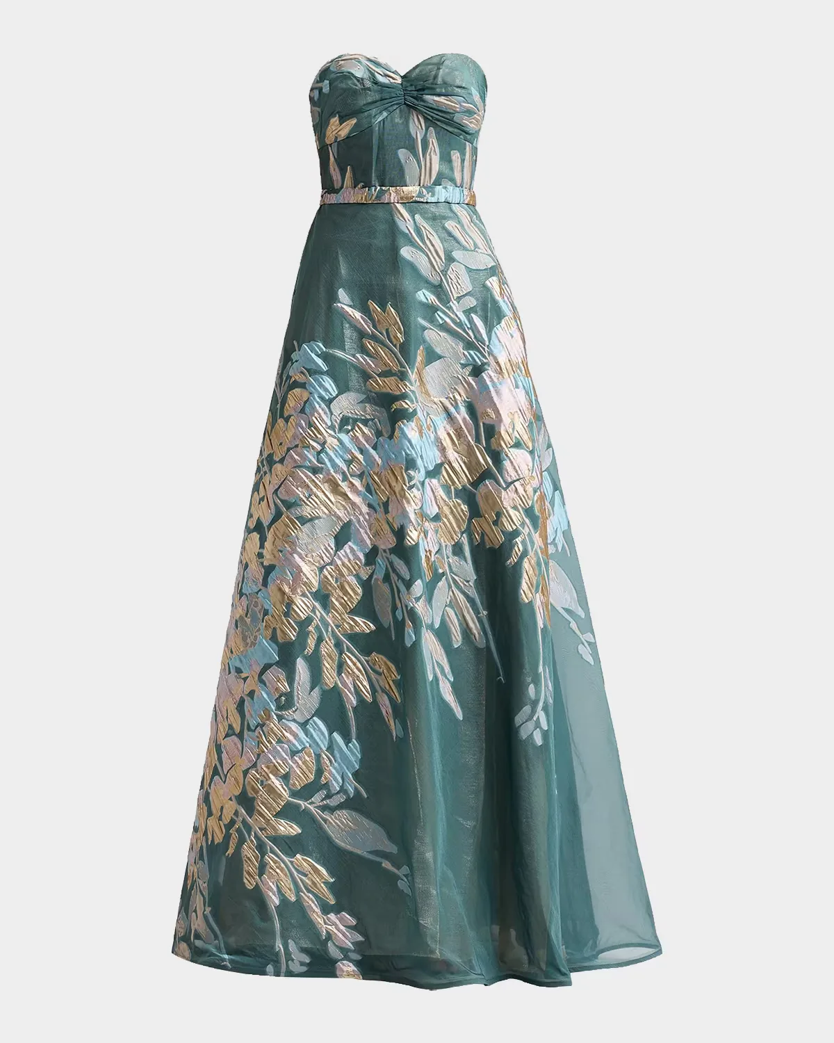 Floral Strapless Sweetheart Gown by Rene Ruiz Collection