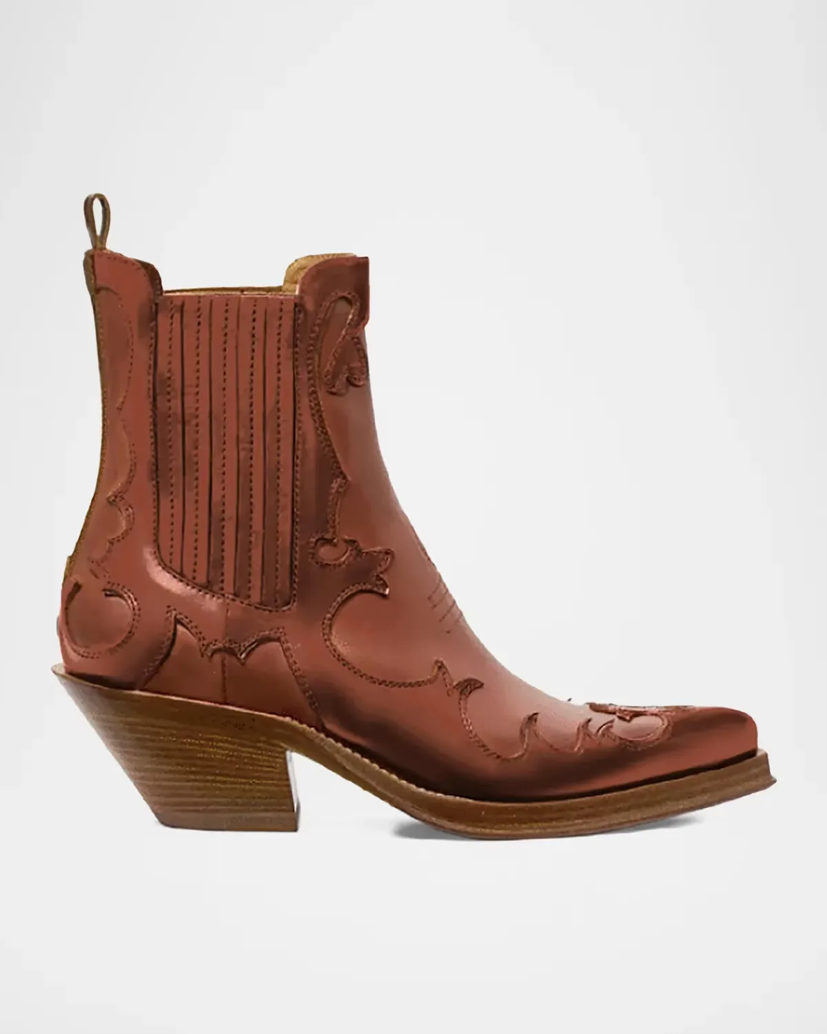 50mm Cassidy Leather Cowboy Ankle Boots by Gabriela Hearst