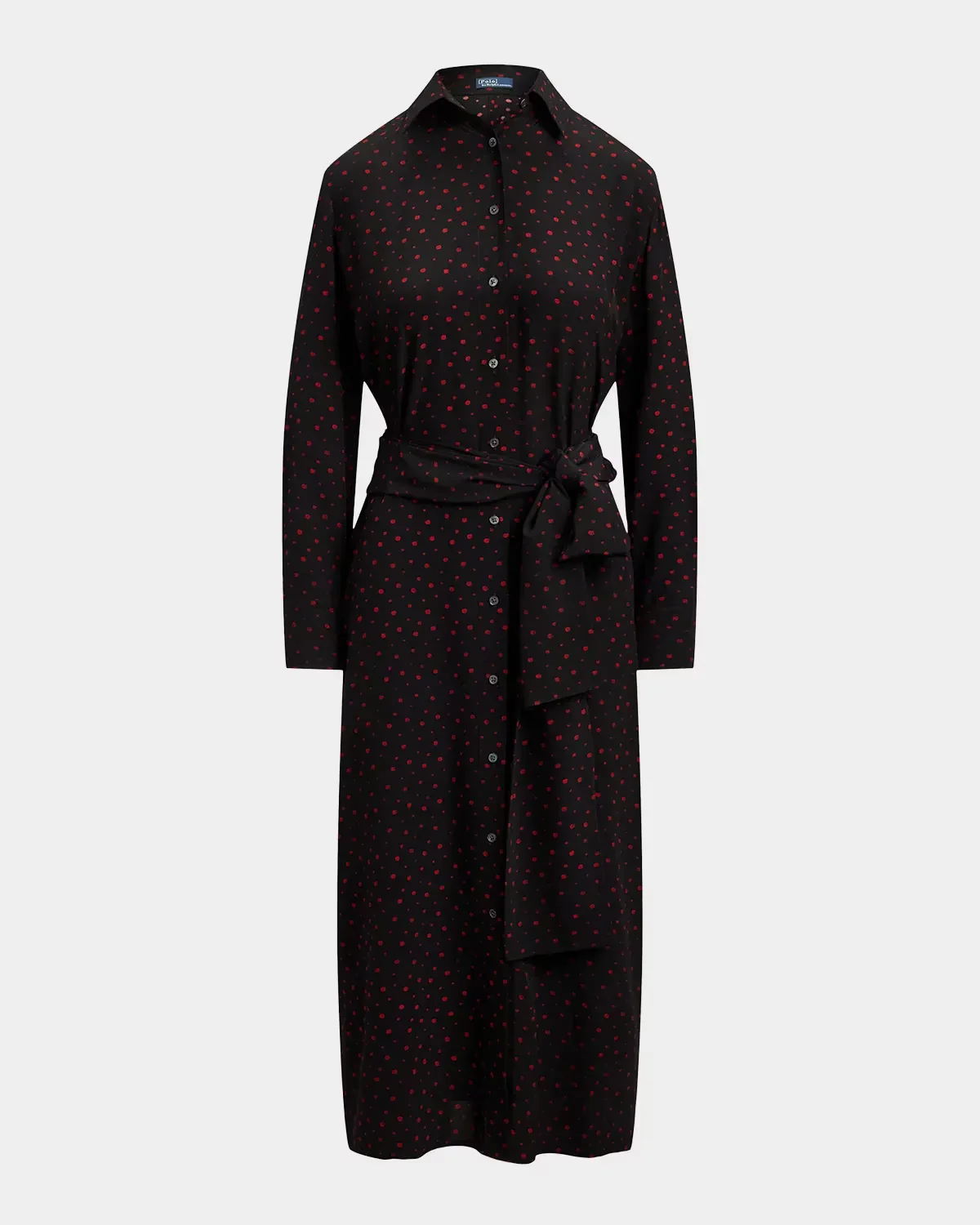 Printed Crepe Tie-Waist Shirtdress by Polo Ralph Lauren