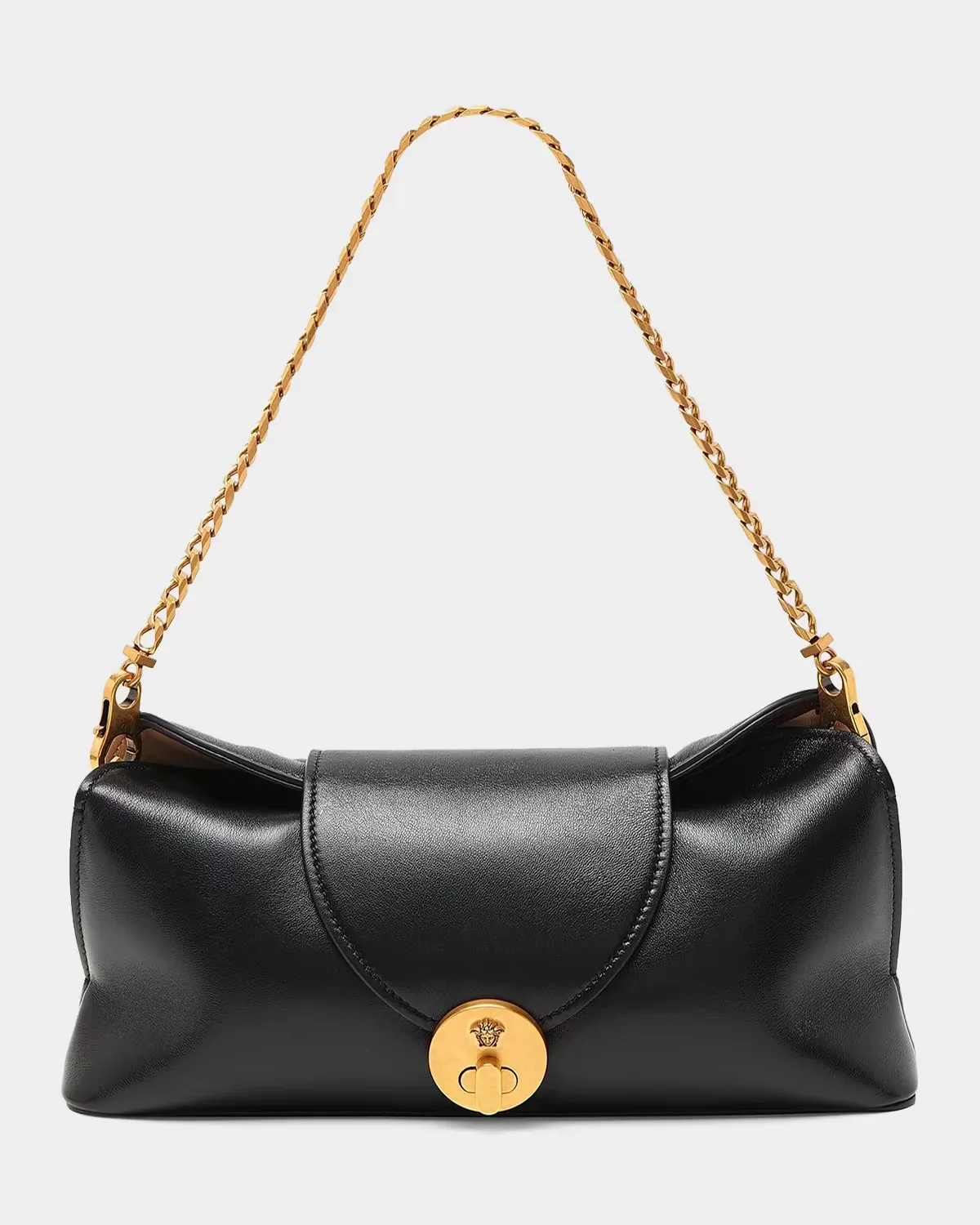 Vivian Leather Clutch by Versace