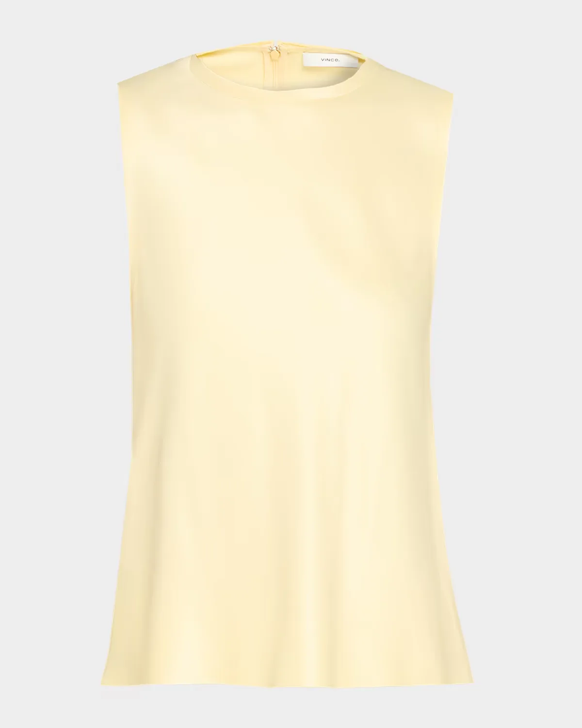 Sleeveless Bias-Cut Satin Top by Vince