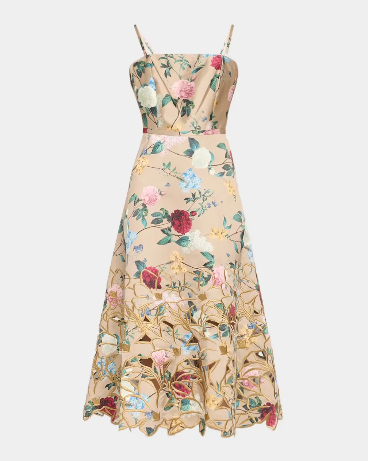 Estea Embroidered Floral-Print Midi Dress by SACHIN BABI