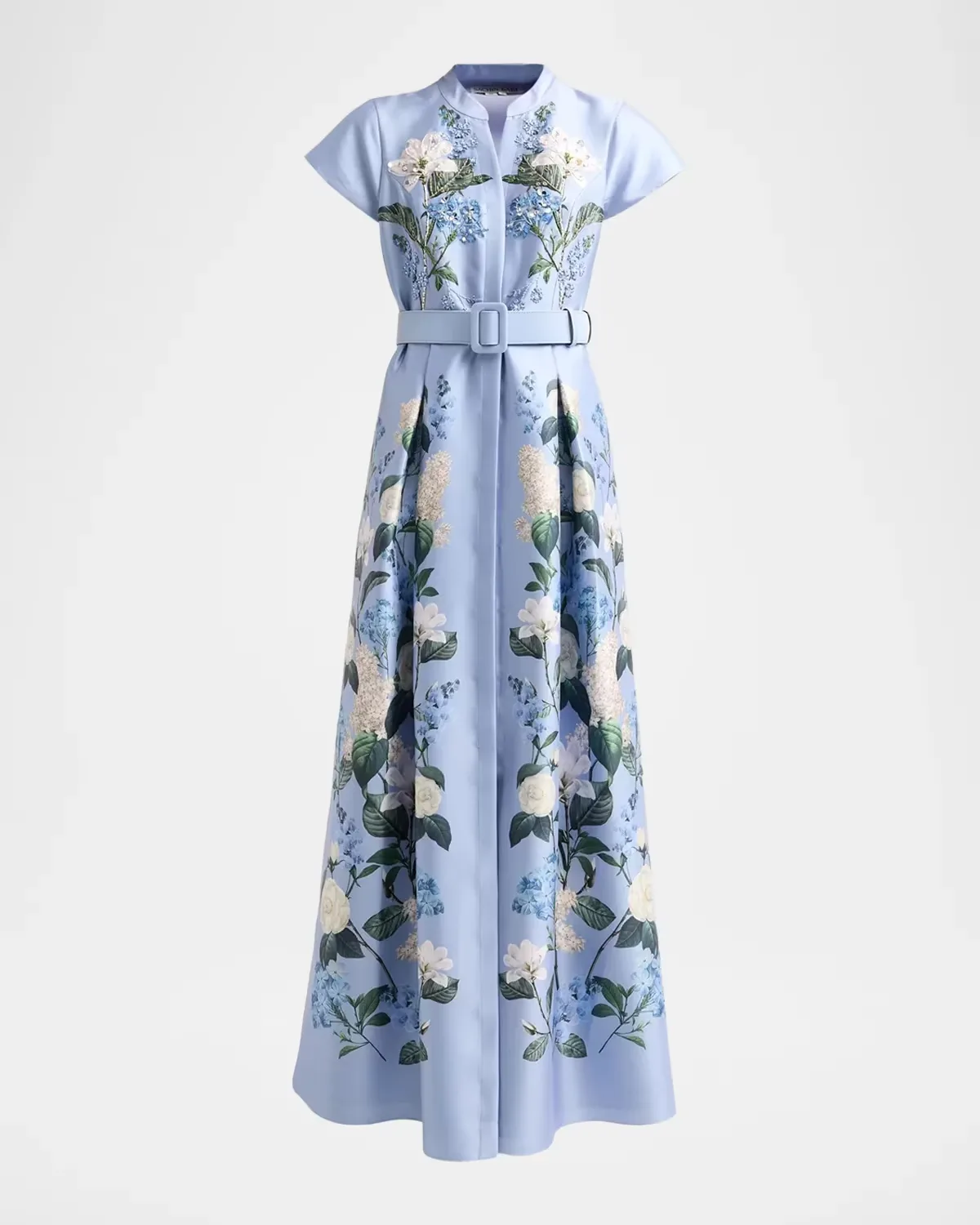Marta Beaded Floral Belted Shirtwaist Gown by SACHIN BABI