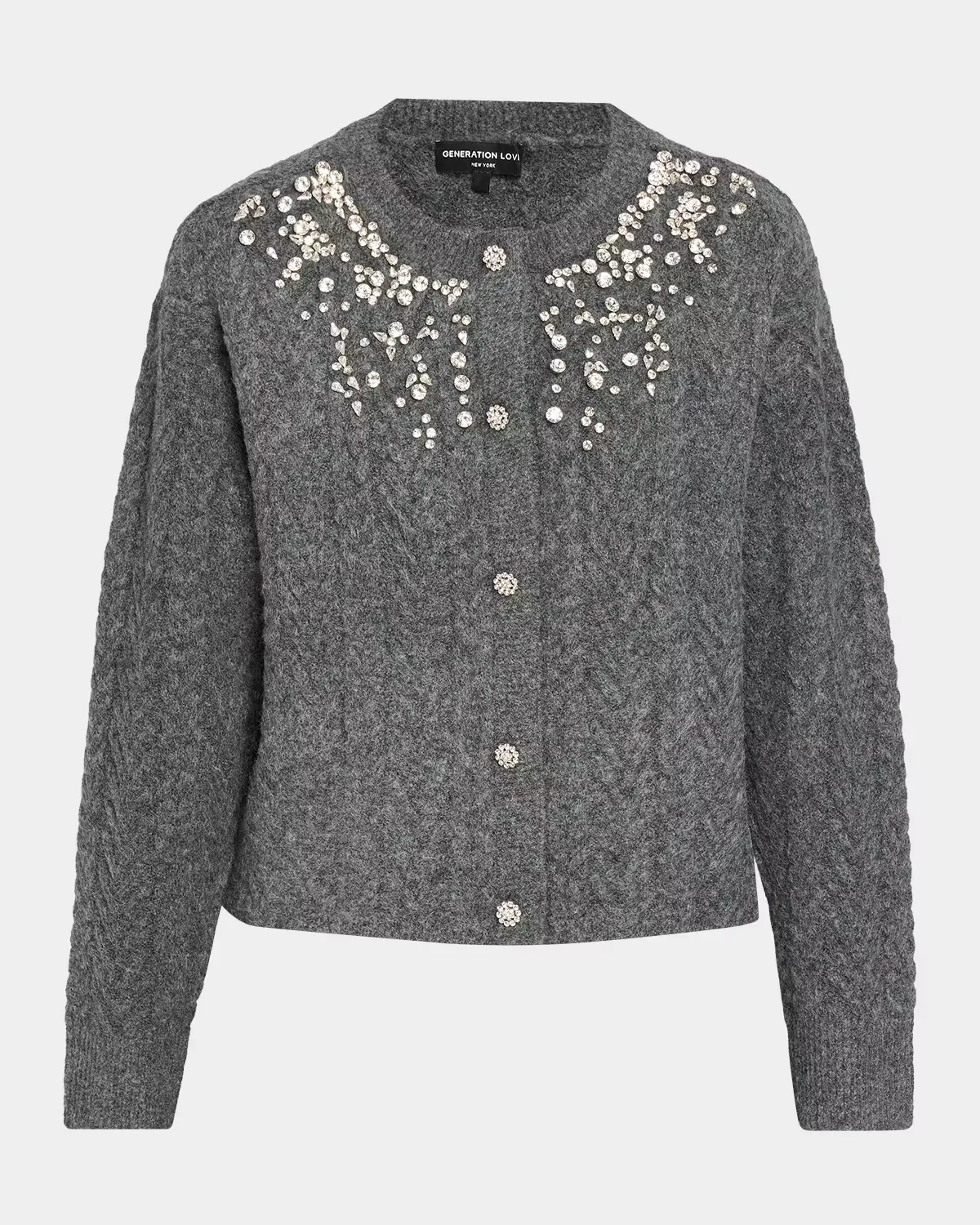 Glenda Crystal Cable Cardigan by Generation Love