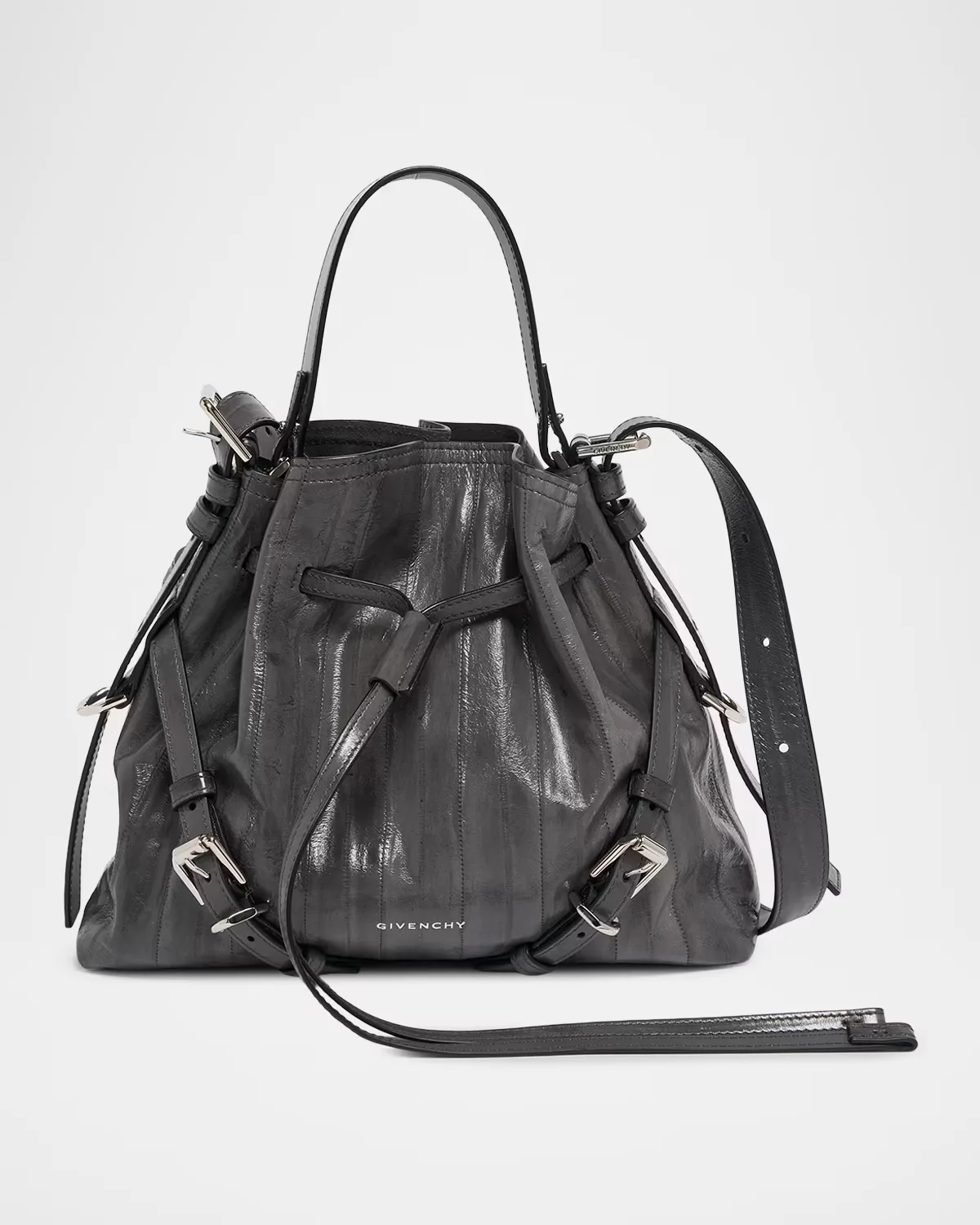 Voyou Drawstring Eel Leather Crossbody Bag by GIVENCHY