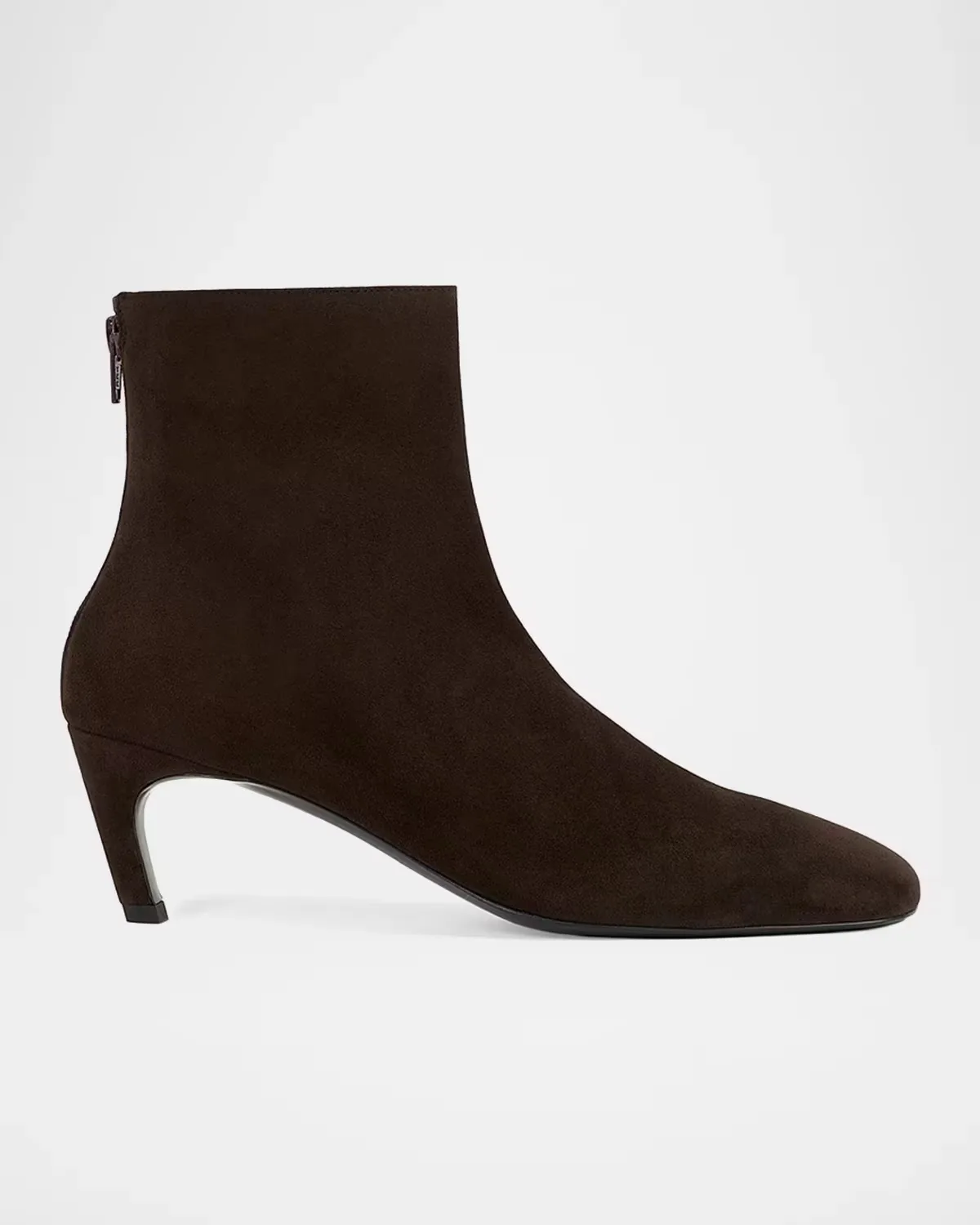 Suede Zip-Up Ankle Boots by Totême