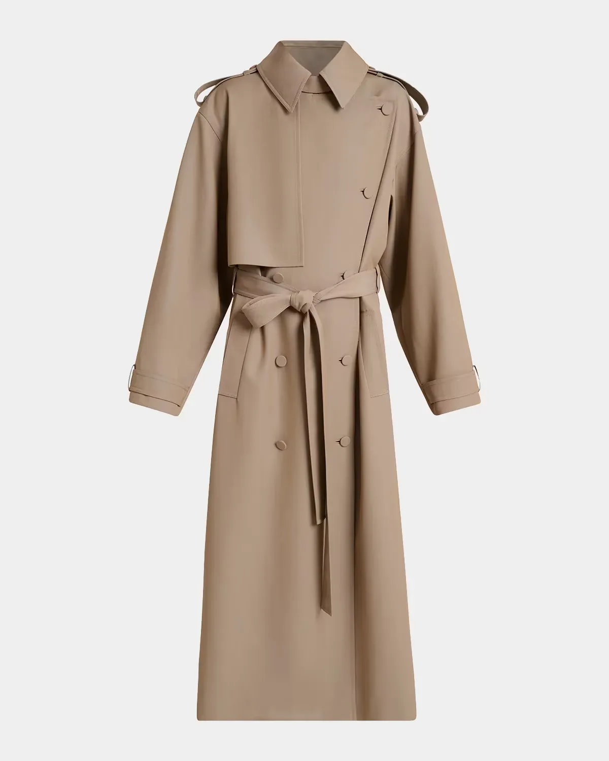 Tellus Belted Long Trench Coat by Gabriela Hearst