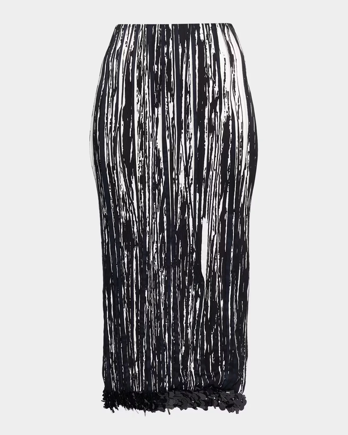 Sinclair Sequin-Trim Midi Pencil Skirt by Brandon Maxwell