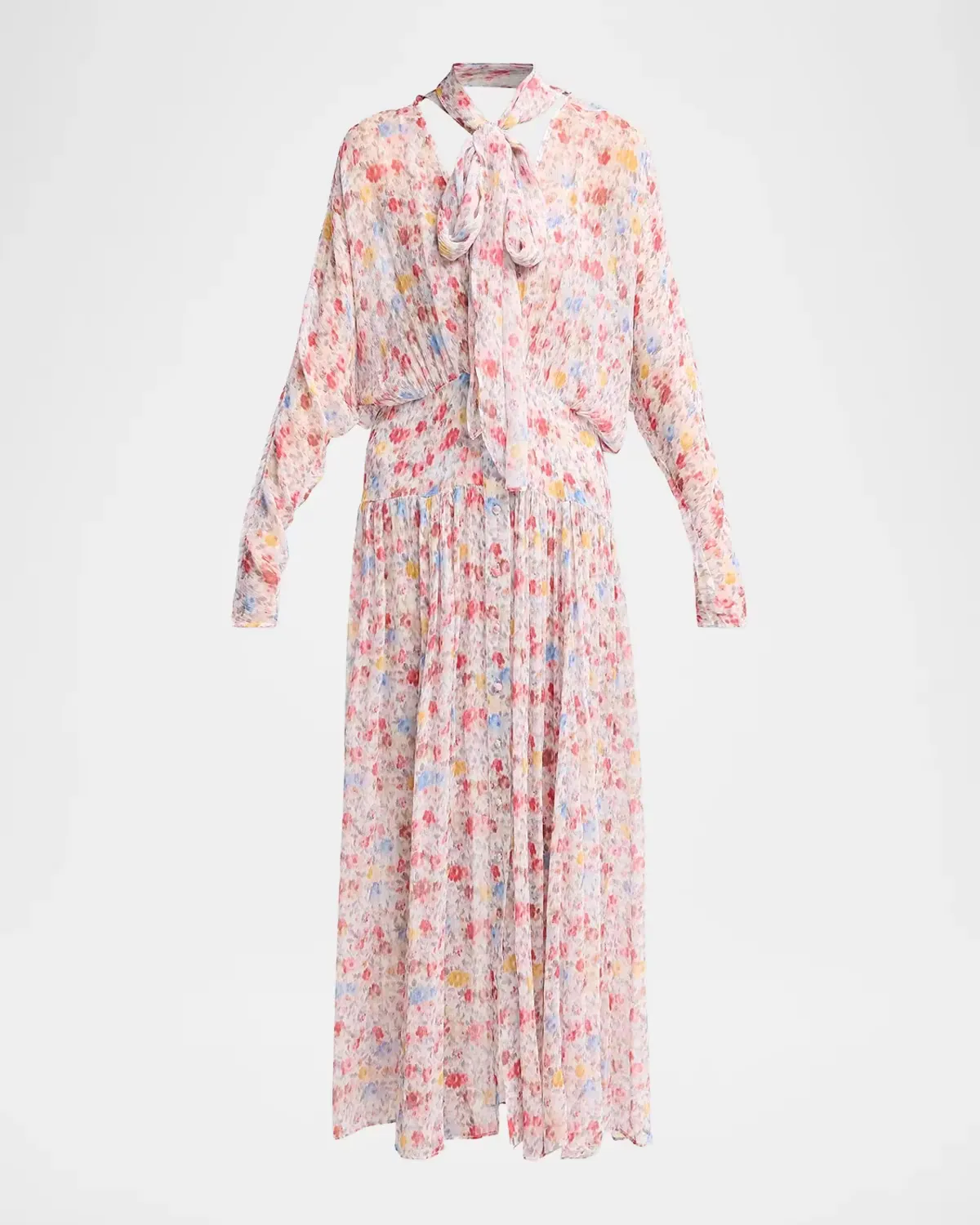 Textured Silk Georgette Maxi Dress by GANNI