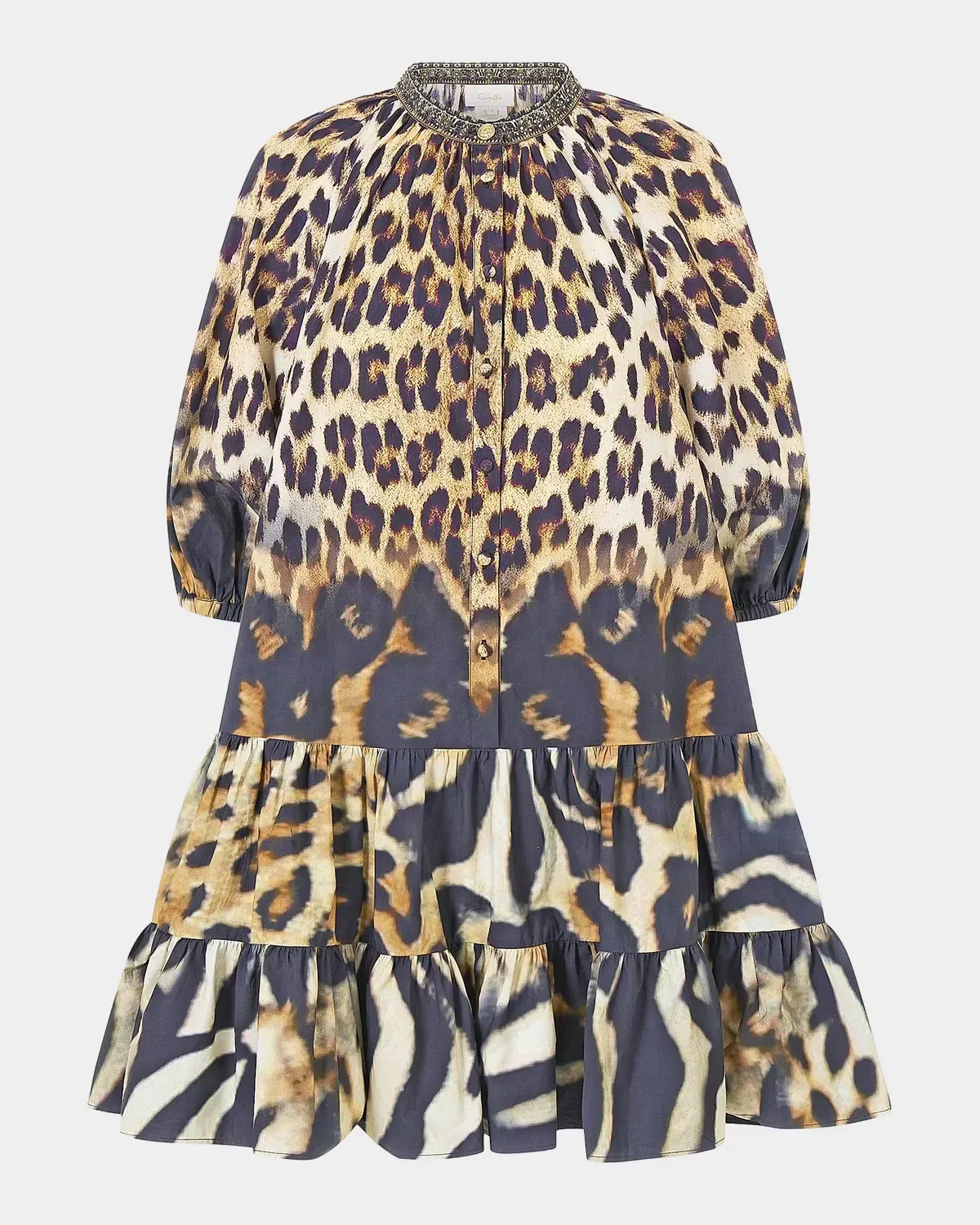 Puff Sleeve Mini Shirtdress by Camilla